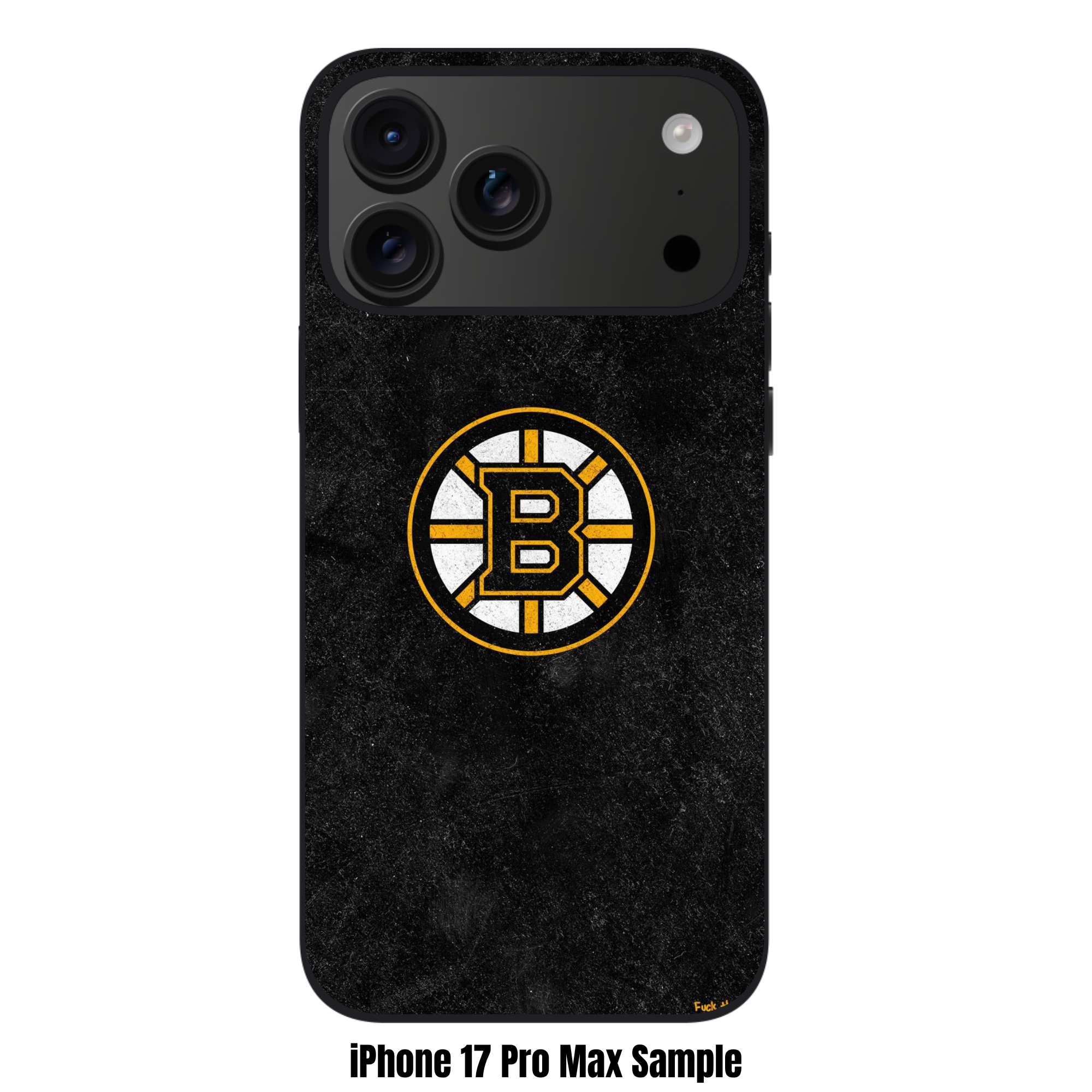 NHL Boston Bruins Phone Case For iPhone Samsung Galaxy Pixel - Boston Bruins Logo On Distressed Black Background