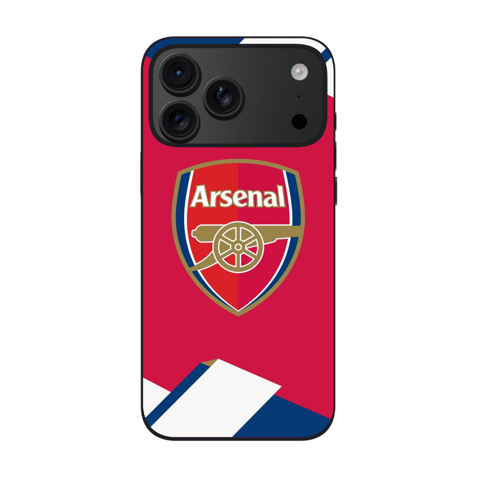 Arsenal FC Phone Case For iPhone Samsung Galaxy Pixel - Arsenal Red and Aztec Blue Diagonal Vector Poster