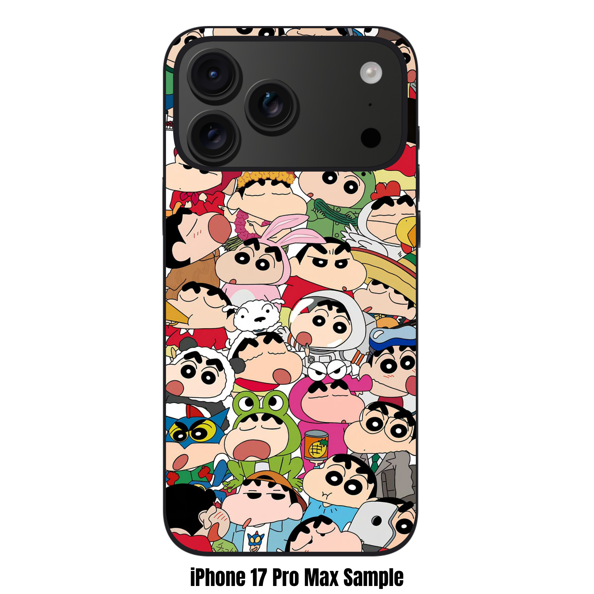 Crayon Shin Chan Phone Case For iPhone Samsung Galaxy Pixel - Crayon Shin Chan Diverse Costumes Collage On White Background