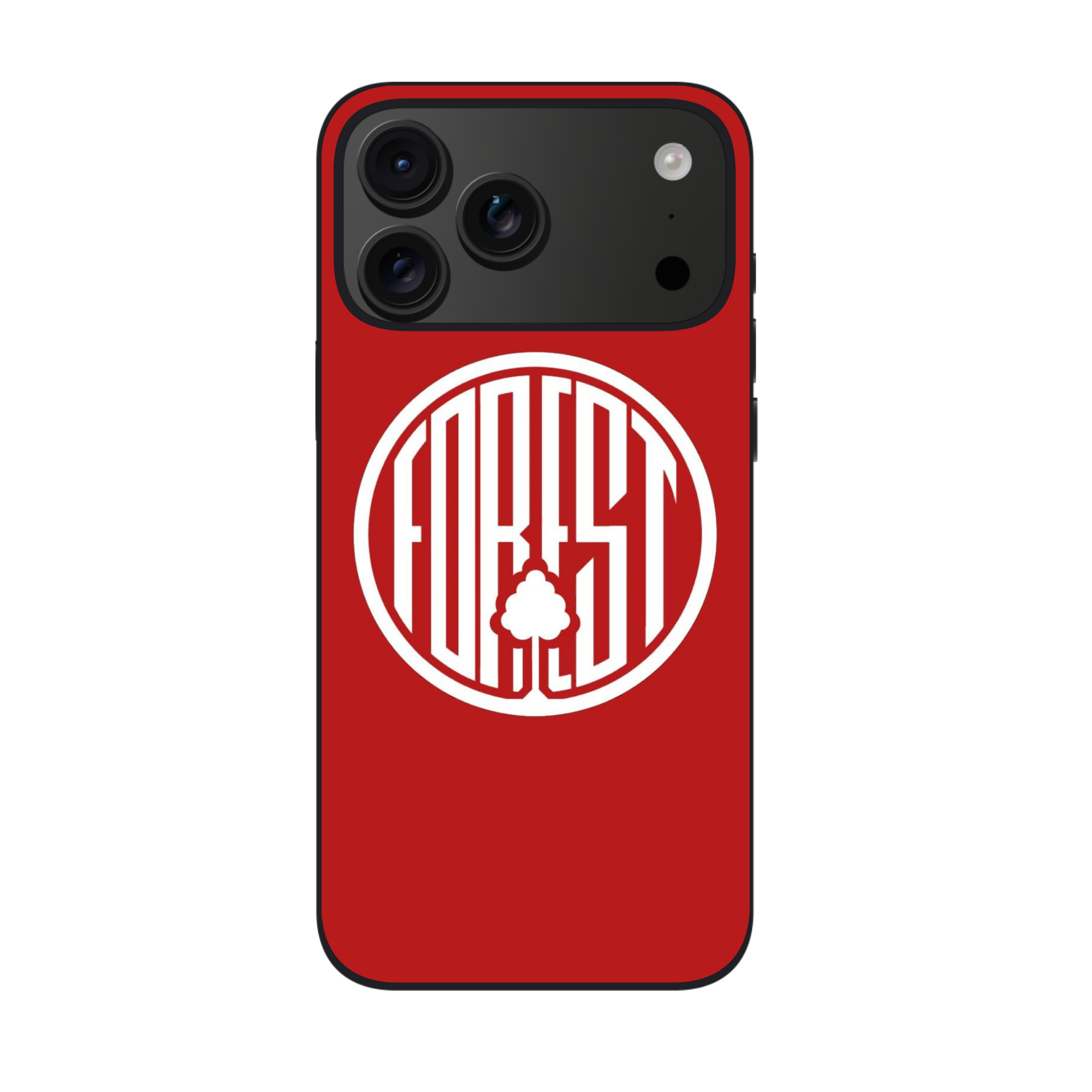 Nottingham Forest FC Phone Case For iPhone Samsung Galaxy Pixel - Nottingham Forest FC Retro Roundel Logo On Red Background