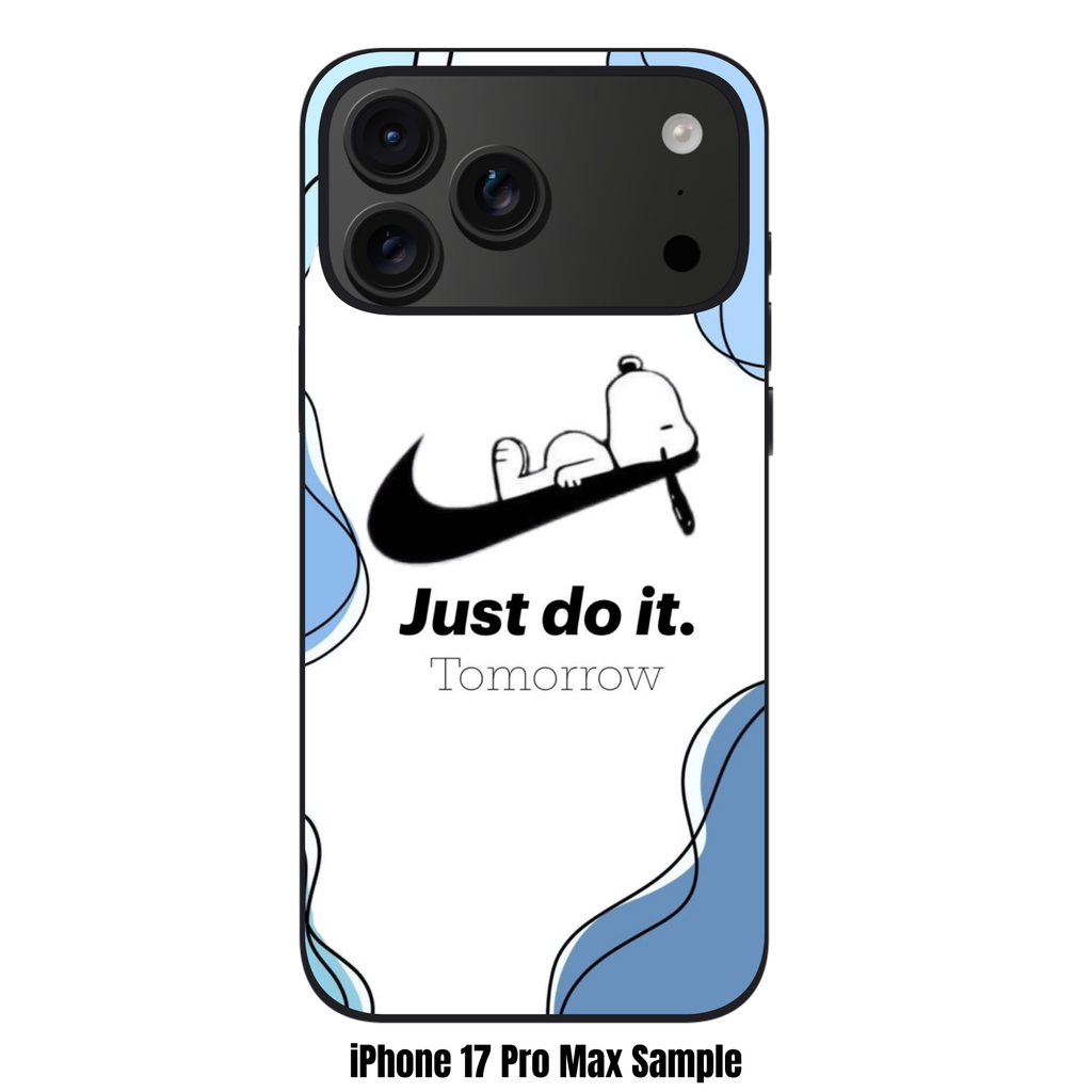 Nike Snoopy Phone Case For iPhone Samsung Galaxy Pixel - Nike Snoopy Just Do It Tomorrow Art