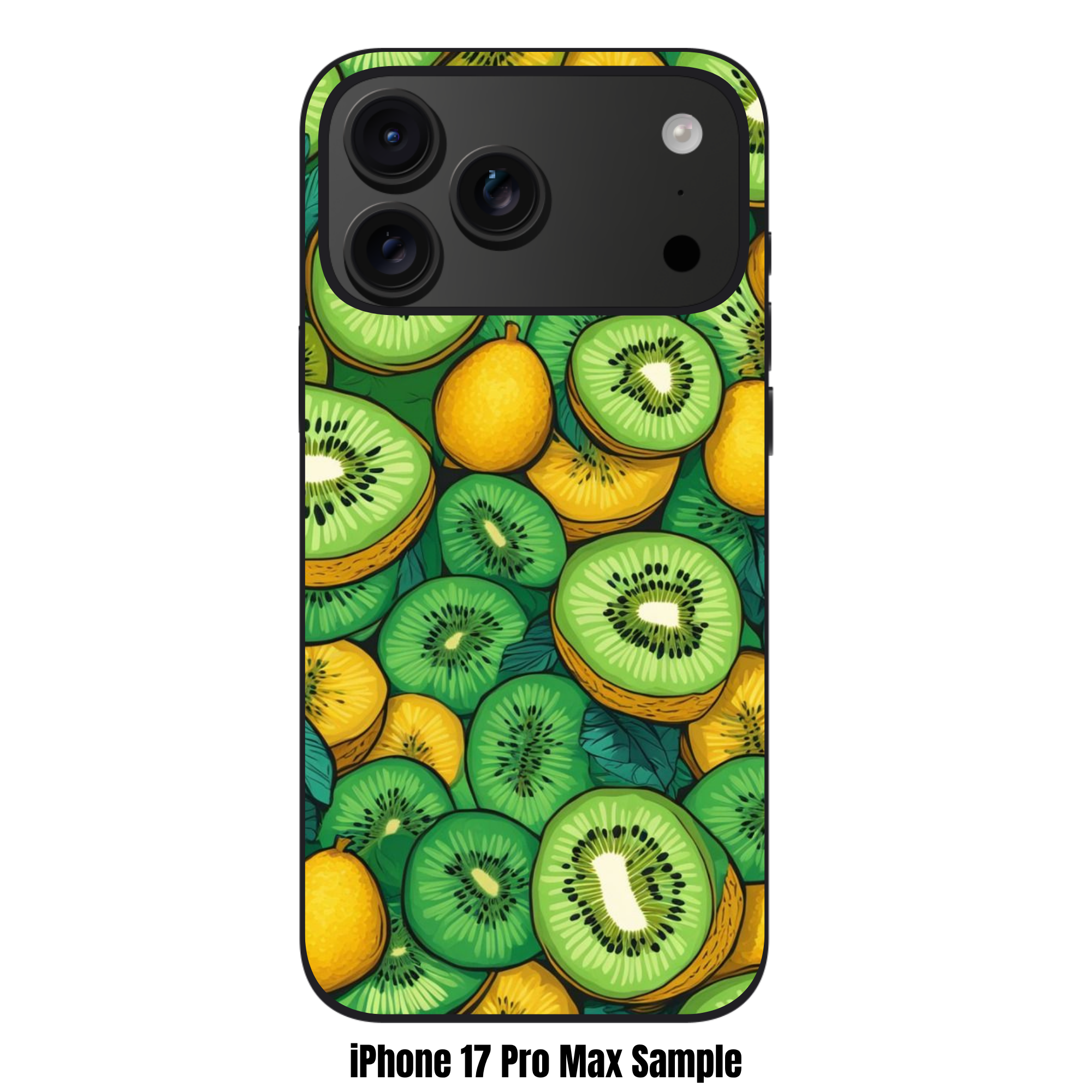 Kiwi Pattern Phone Case For iPhone Samsung Galaxy Pixel - Vibrant Illustrated Green And Gold Kiwi Pattern