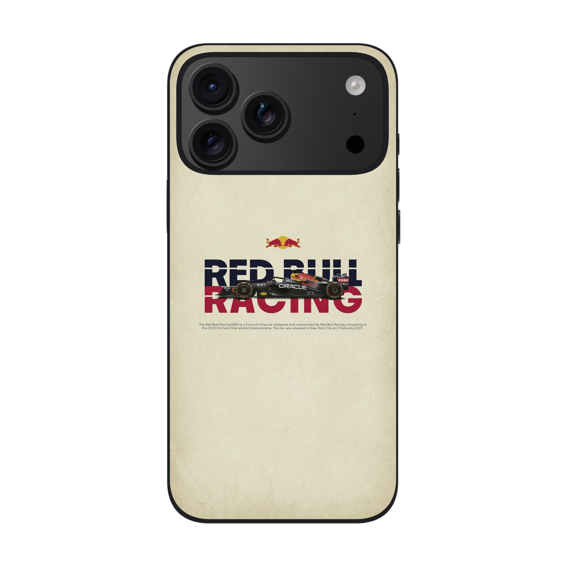 F1 Formula 1 Red Bull Racing Phone Case For iPhone Samsung Galaxy Pixel - Red Bull Racing RB19 Vintage Profile Poster