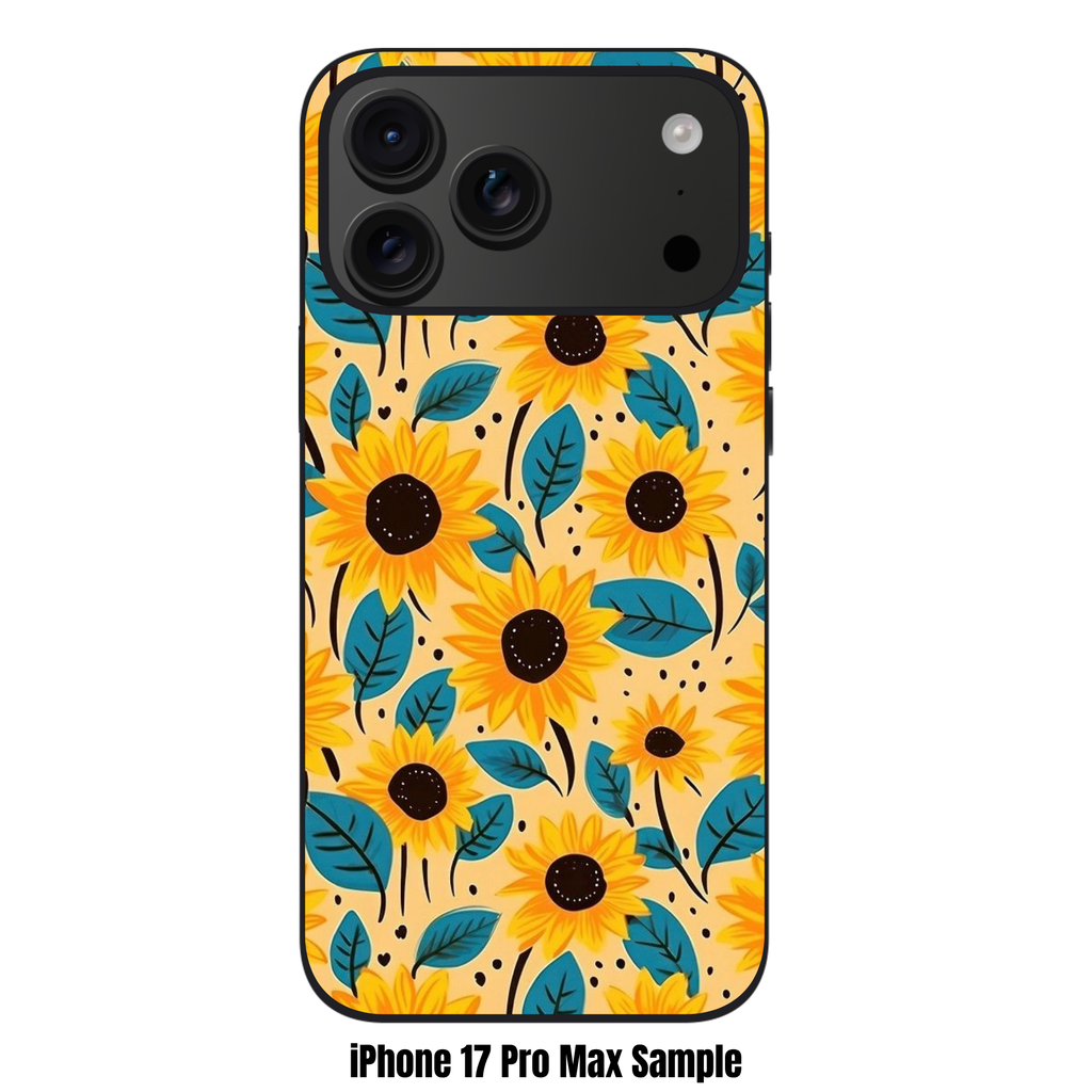 Floral Pattern Phone Case For iPhone Samsung Galaxy Pixel - Cute Bright Illustrated Sunflower Pattern