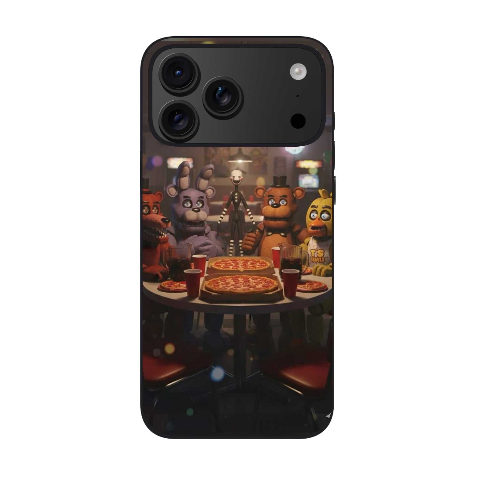Five Nights At Freddys Phone Case For iPhone Samsung Galaxy Pixel - Characters Sit At Pizza Table Poster