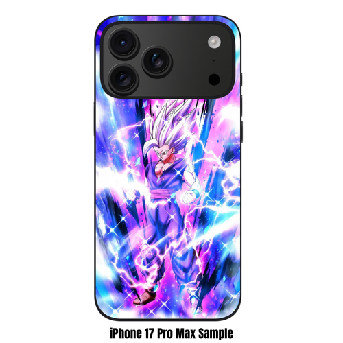 Dragon Ball Gohan Phone Case For iPhone Samsung Galaxy Pixel - Beast Gohan Purple Energy Aura And White Lightning Poster
