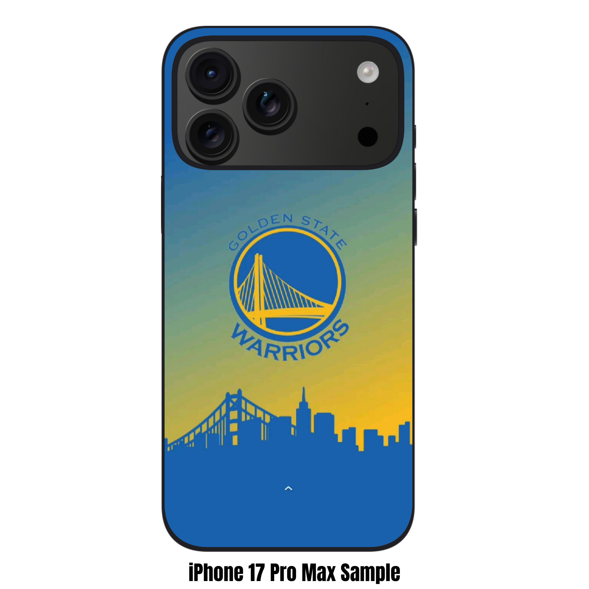 NBA Golden State Warriors Phone Case For iPhone Samsung Galaxy Pixel - Golden State Warriors Logo On Bay Bridge Skyline Background