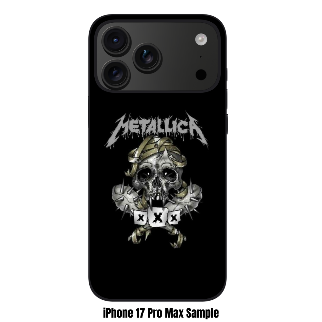 Metallica Phone Case For iPhone Samsung Galaxy Pixel - Metallica XXX Pushead Skull On Black Background