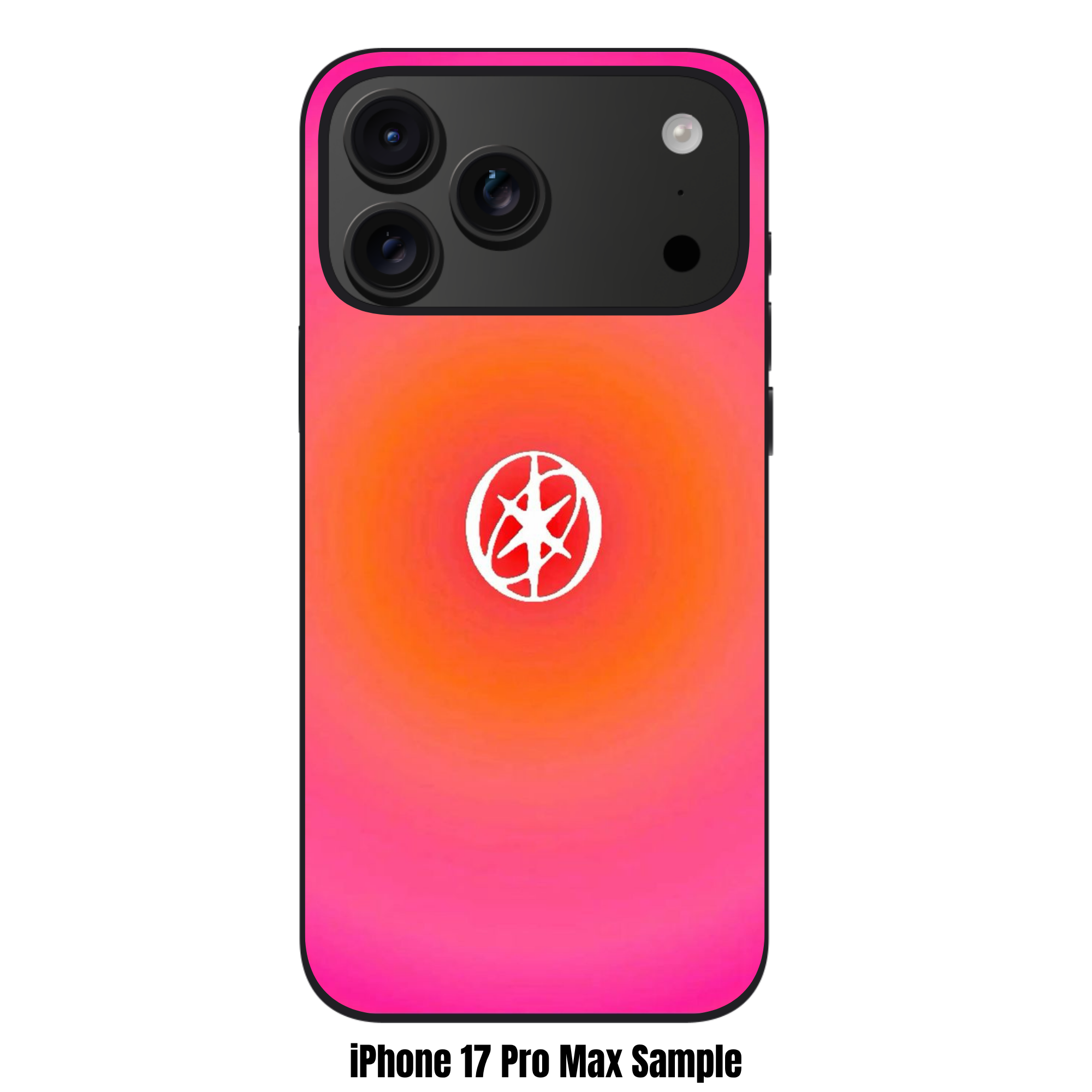 Katseye Phone Case For iPhone Samsung Galaxy Pixel - Katseye Star Symbol Icon On Pink And Orange Gradient Background