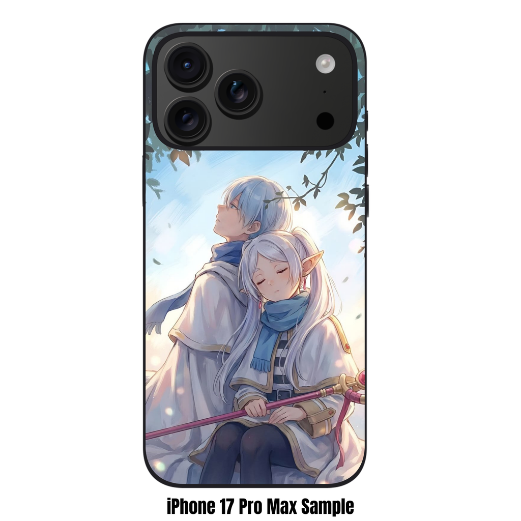 Frieren Beyond Journeys End Phone Case For iPhone Samsung Galaxy Pixel - Frieren And Himmel Resting Under Tree Canopy