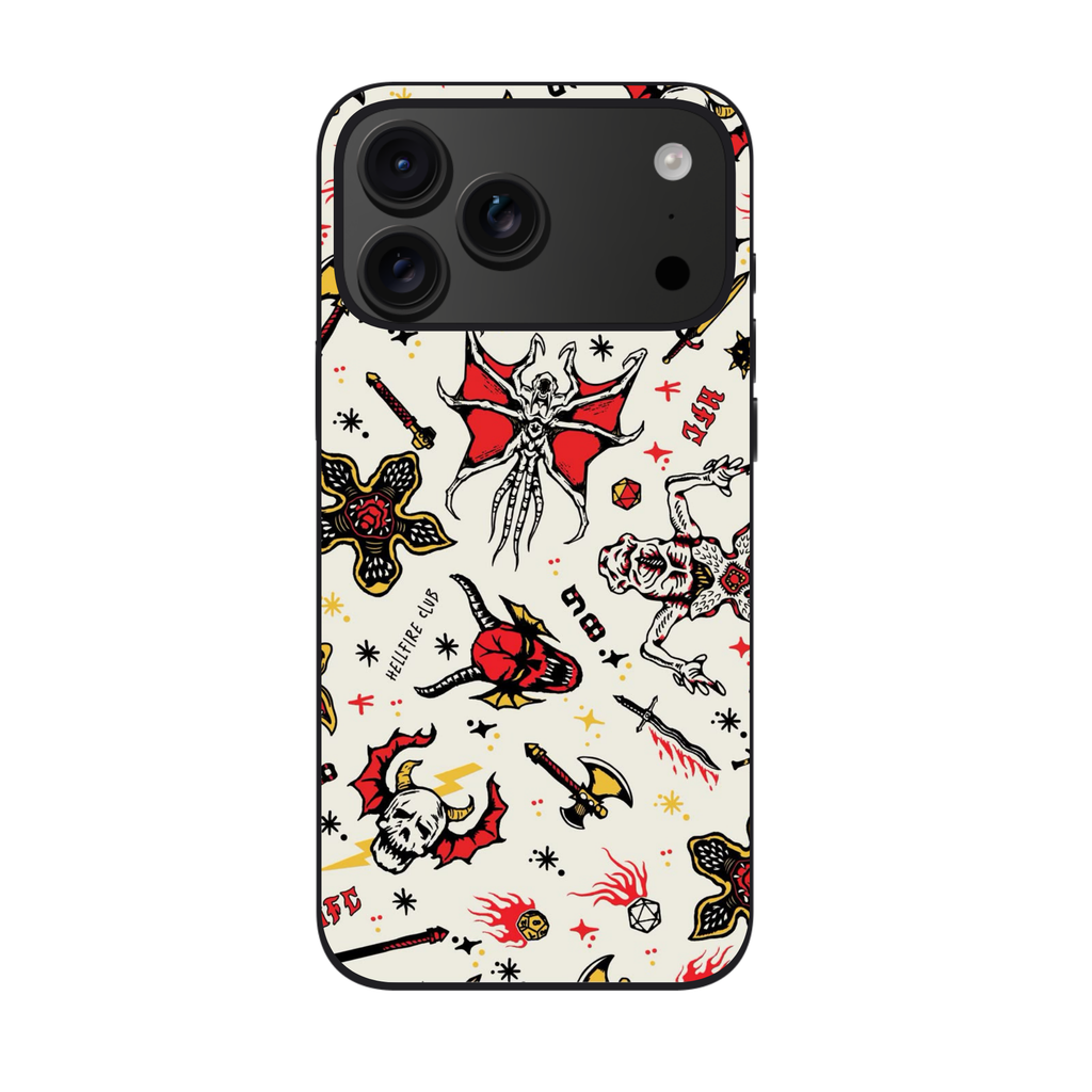 Stranger Things Phone Case For iPhone Samsung Galaxy Pixel - Stranger Things Hellfire Club Tattoo Style Art