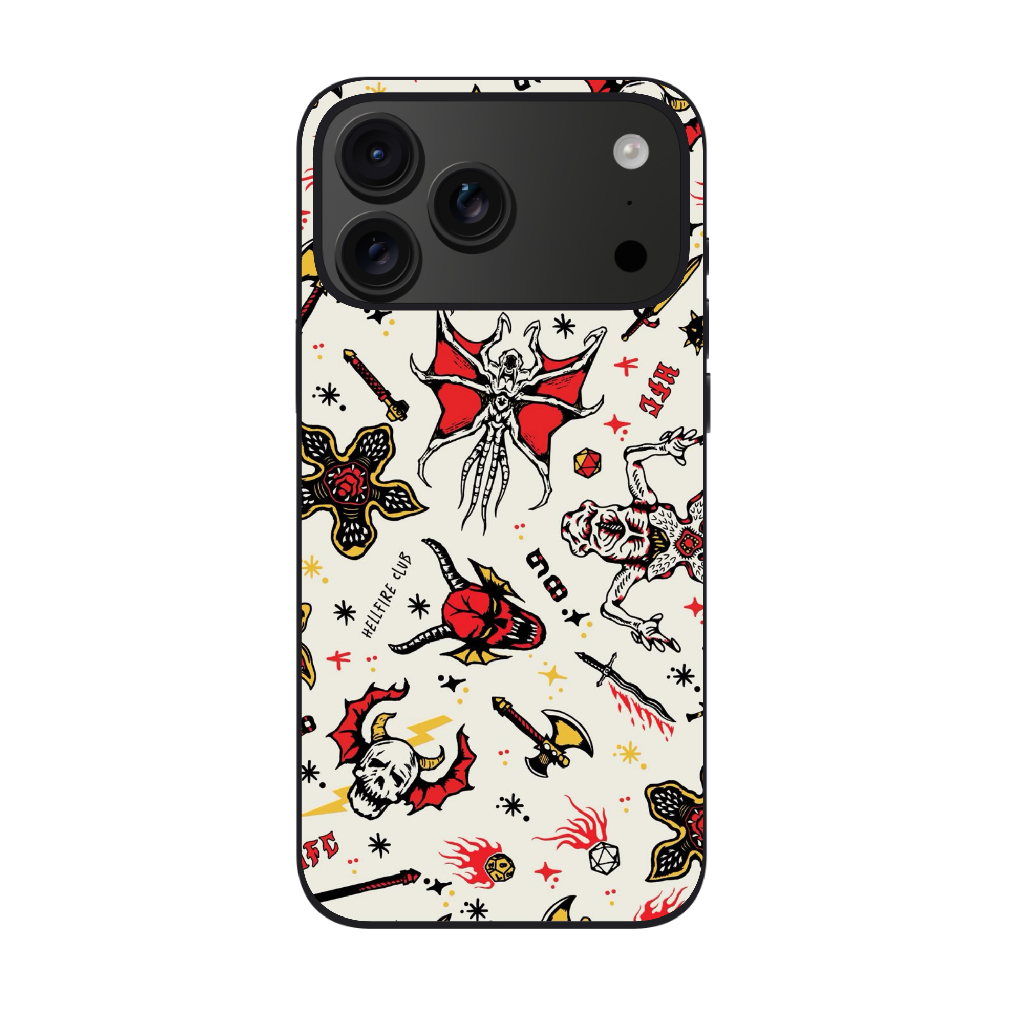 Stranger Things Phone Case For iPhone Samsung Galaxy Pixel - Stranger Things Hellfire Club Tattoo Style Art