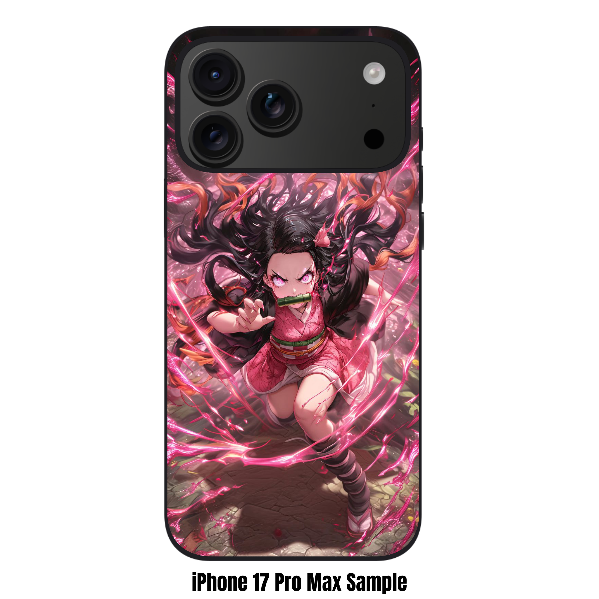 Demon Slayer Nezuko Phone Case For iPhone Samsung Galaxy Pixel - Nezuko Kamado Unleashed Blood Demon Art Battle Poster