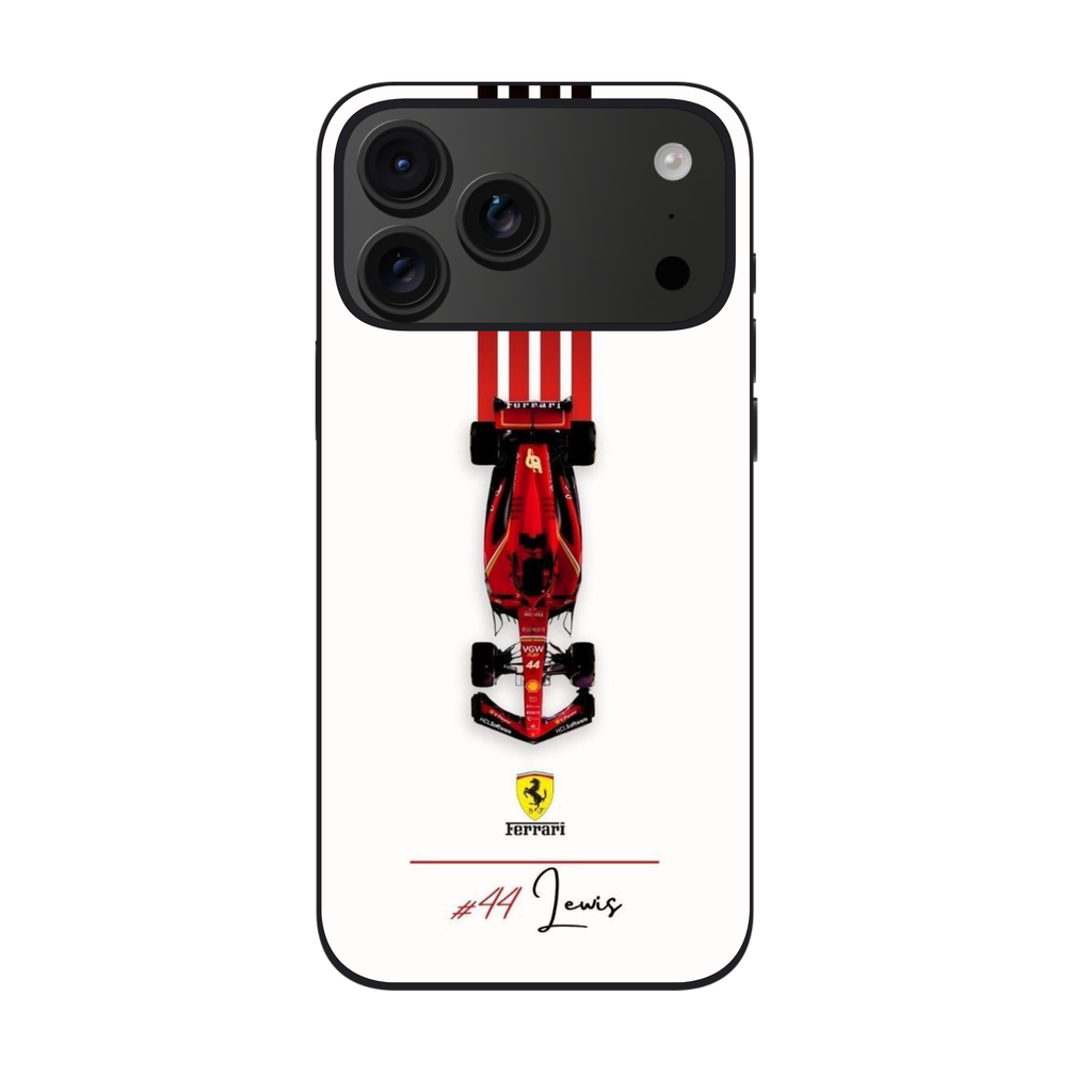 F1 Formula 1 Ferrari Phone Case For iPhone Samsung Galaxy Pixel - 44 Lewis Hamilton Race Car On White Background