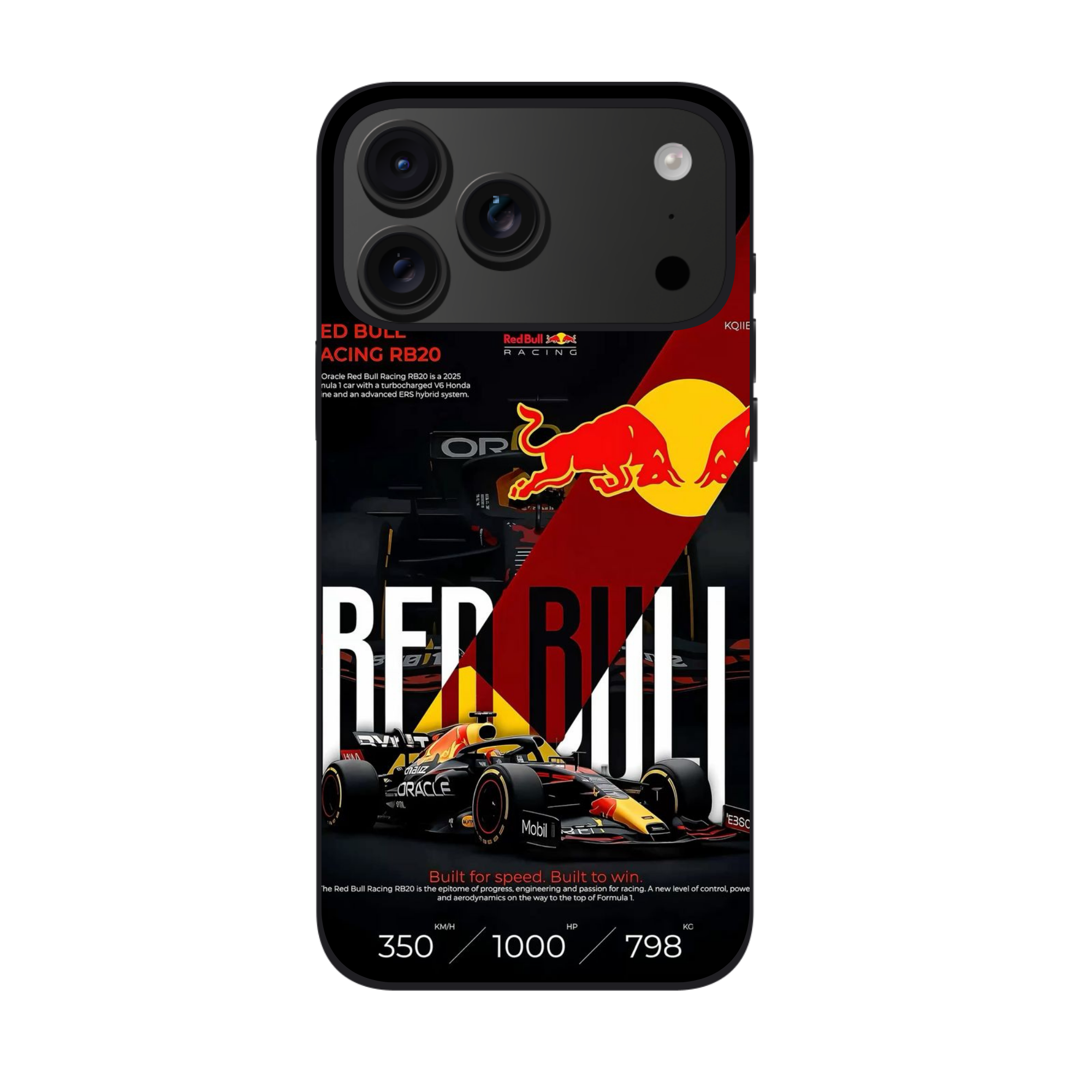 F1 Formula 1 Red Bull Racing Phone Case For iPhone Samsung Galaxy Pixel - Red Bull Racing RB20 Built For Speed Built To Win Poster