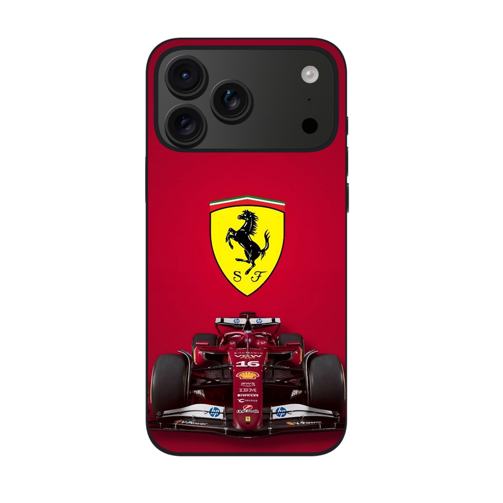 F1 Formula 1 Ferrari Phone Case For iPhone Samsung Galaxy Pixel - Race Car On Red Background