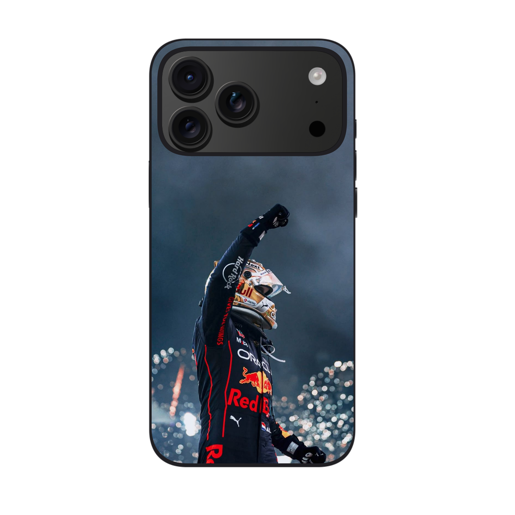 F1 Formula 1 Max Verstappen Phone Case For iPhone Samsung Galaxy Pixel - Max Verstappen Salute Waist Up Poster
