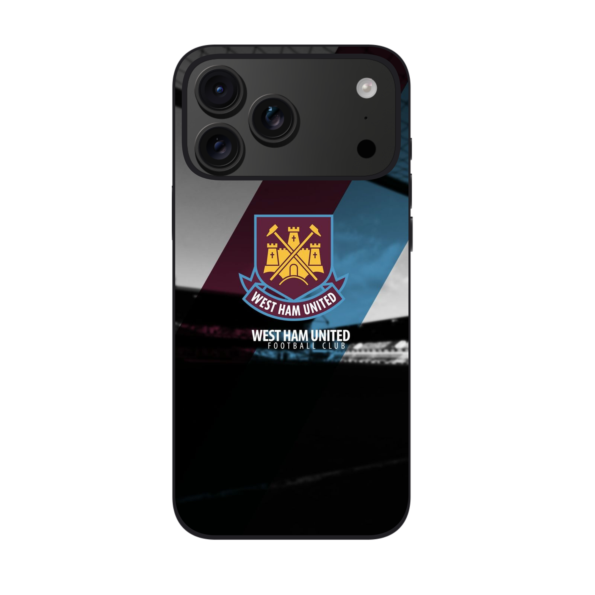 West Ham United FC Phone Case For iPhone Samsung Galaxy Pixel - West Ham United FC Crest On Stadium Background