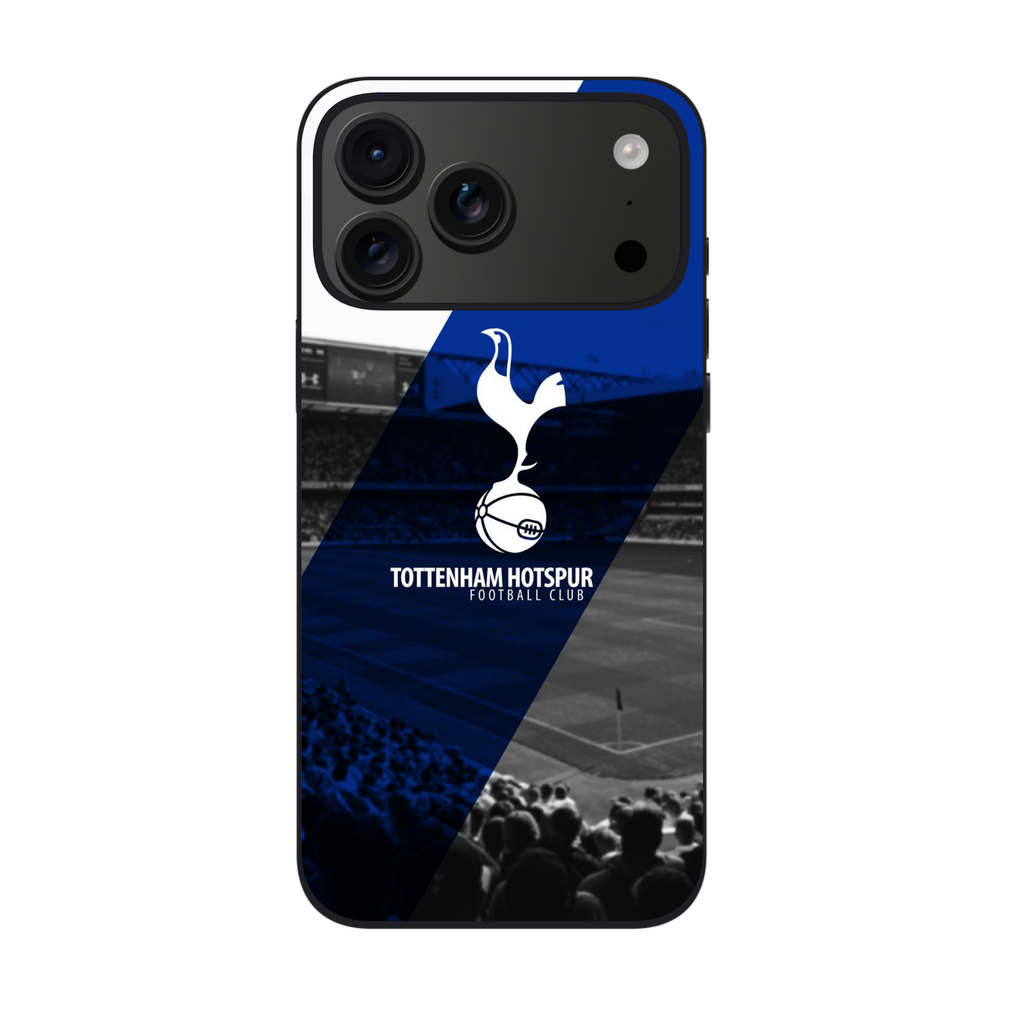 Tottenham Hotspur Phone Case For iPhone Samsung Galaxy Pixel - Tottenham Hotspur FC Crest Diagonal Stripe Stadium Poster