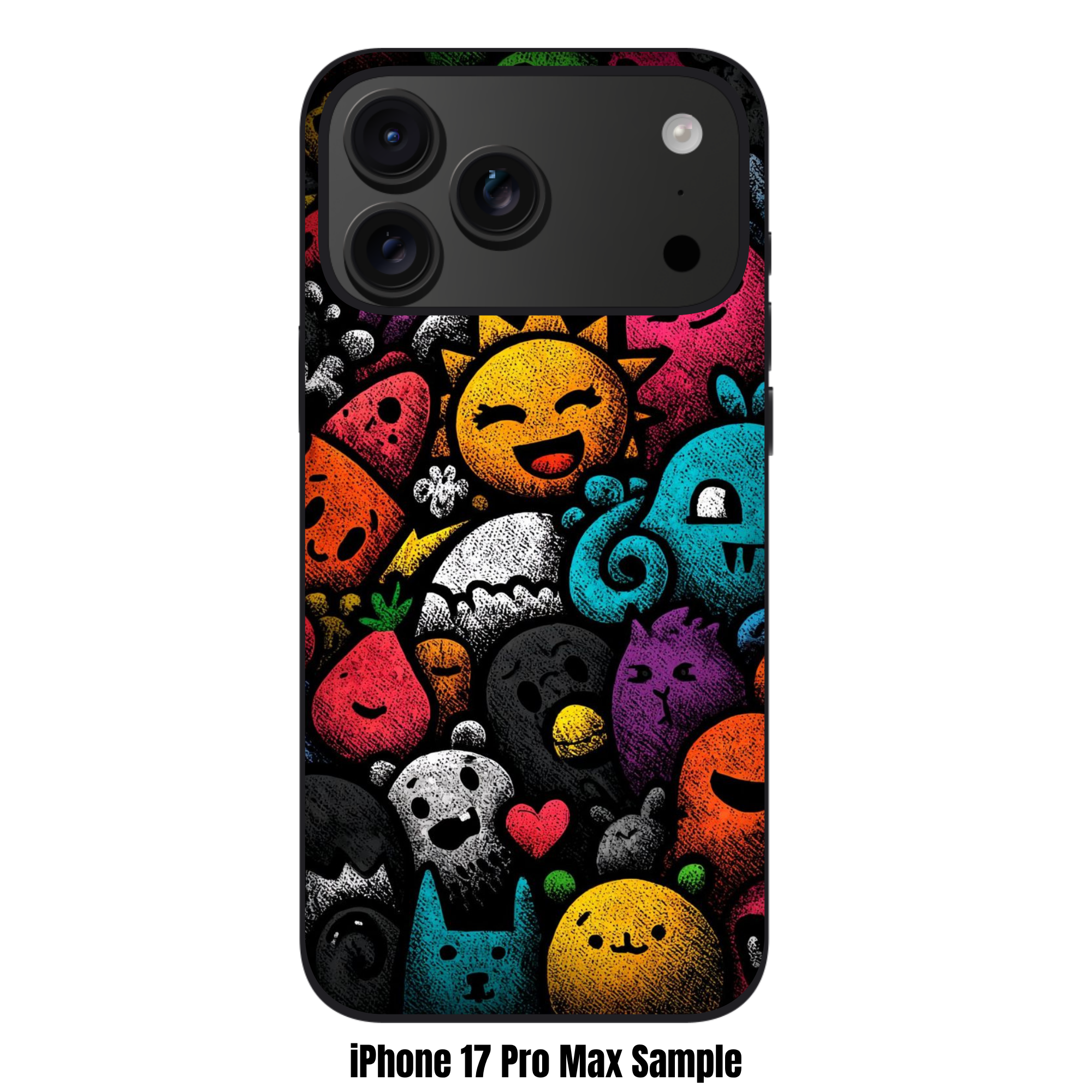 Art Print Phone Case For iPhone Samsung Galaxy Pixel - Colorful Neon Graffiti Doodle Character Pattern