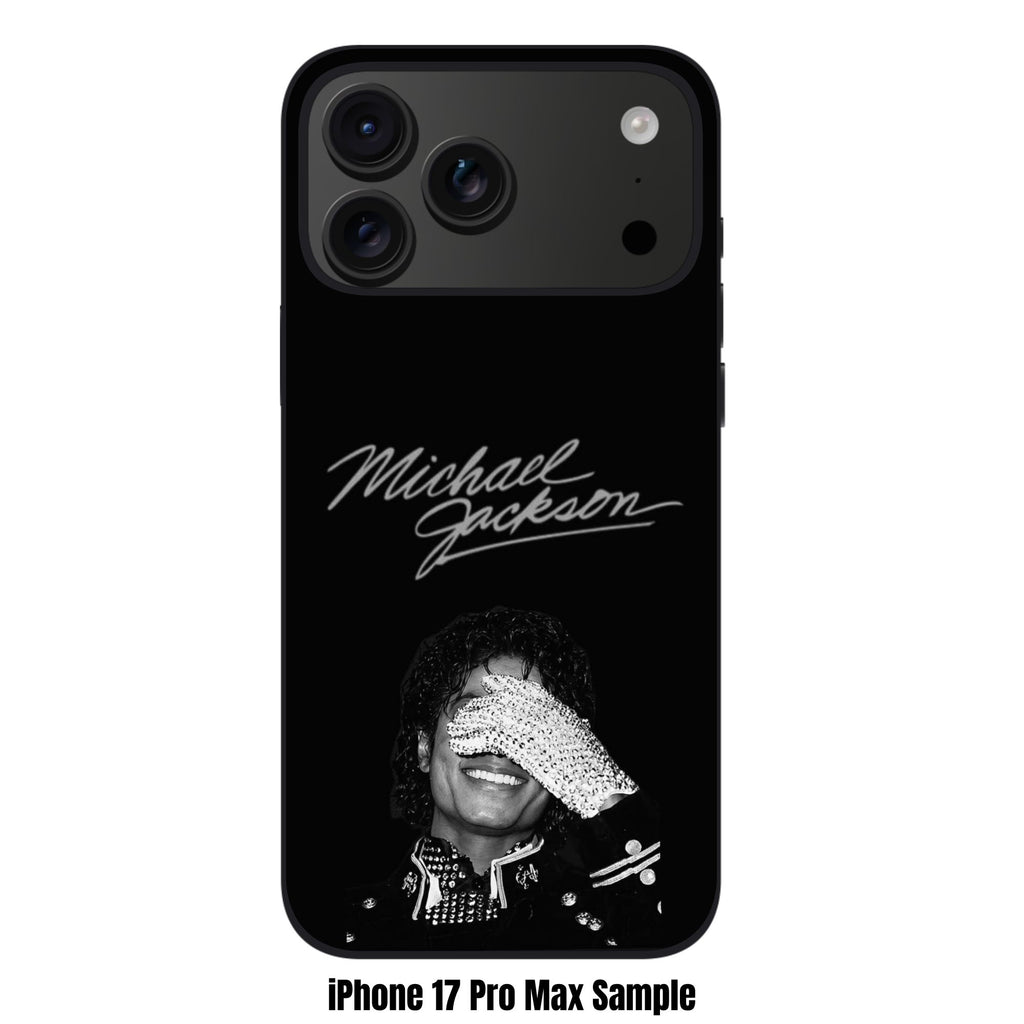 Michael Jackson Phone Case For iPhone Samsung Galaxy Pixel - Michael Jackson Signature And Iconic Glove In Black Background