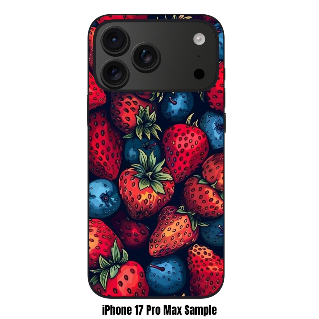 Strawberry And Blueberry Pattern Phone Case For iPhone Samsung Galaxy Pixel - Bold Strawberry And Blueberry Packed Pattern
