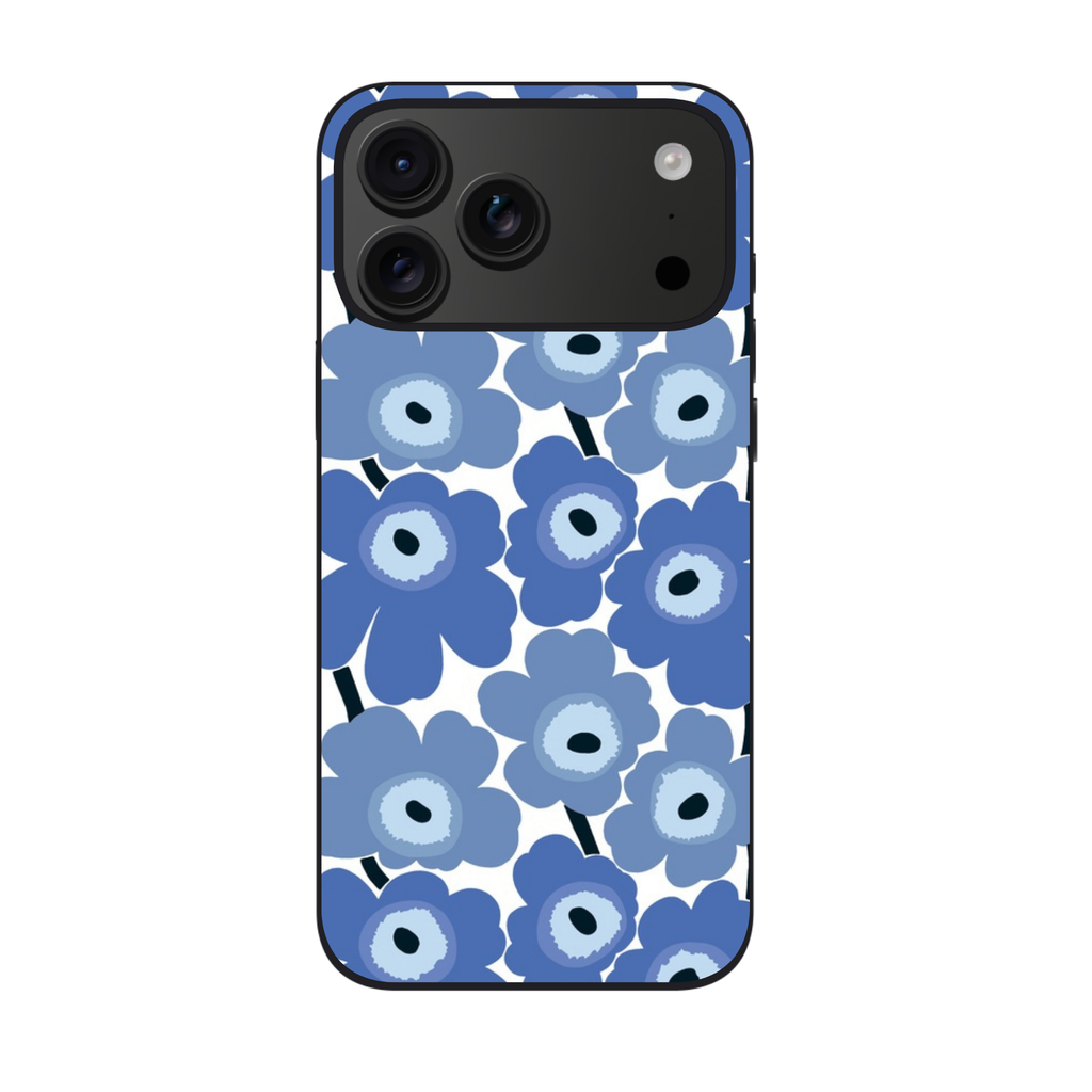 Marimekko Phone Case For iPhone Samsung Galaxy Pixel - Marimekko Unikko Sky Blue Pattern