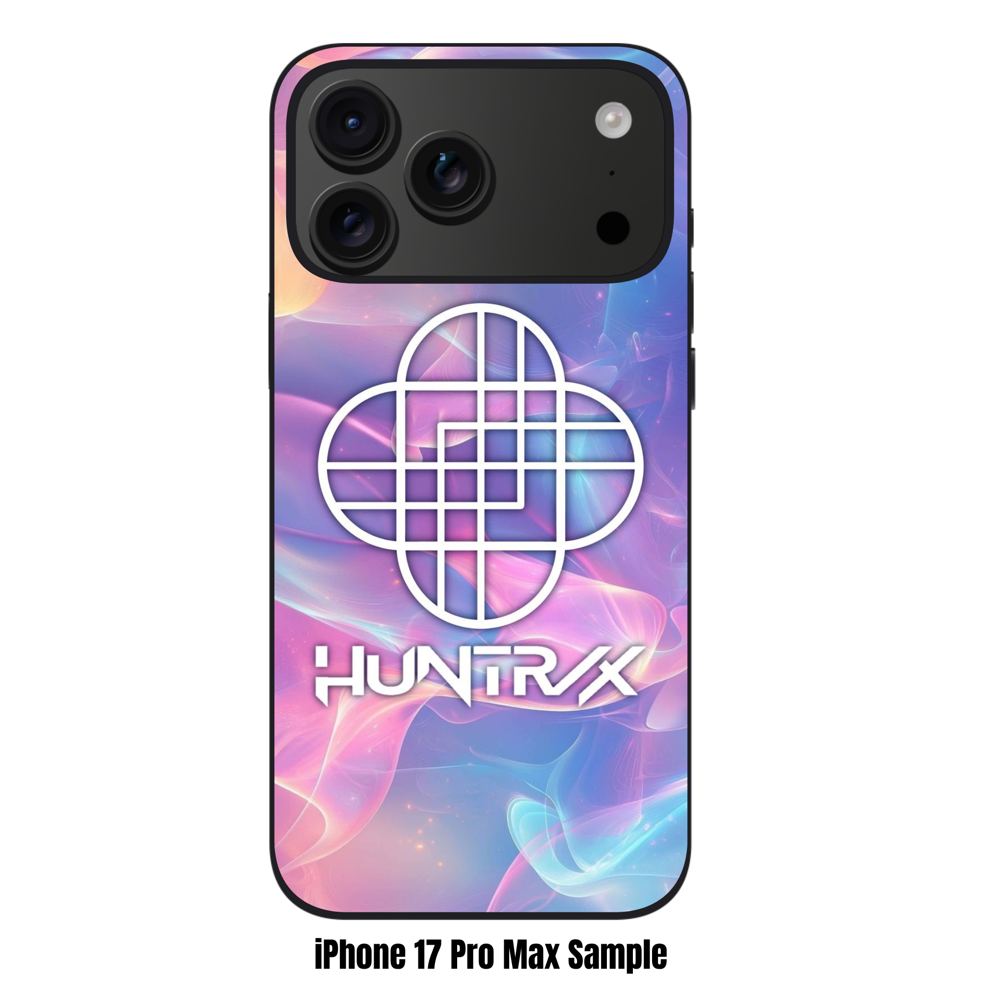 KPop Demon Hunters Phone Case For iPhone Samsung Galaxy Pixel - HUNTRIX Liquid Marble Iridescent Logo Poster