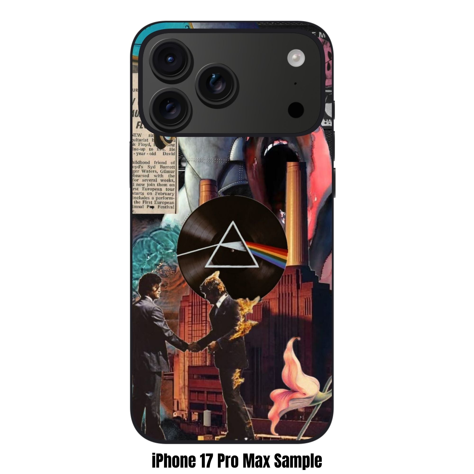 Pink Floyd Phone Case For iPhone Samsung Galaxy Pixel - Pink Floyd Album Art Surreal Collage Poster