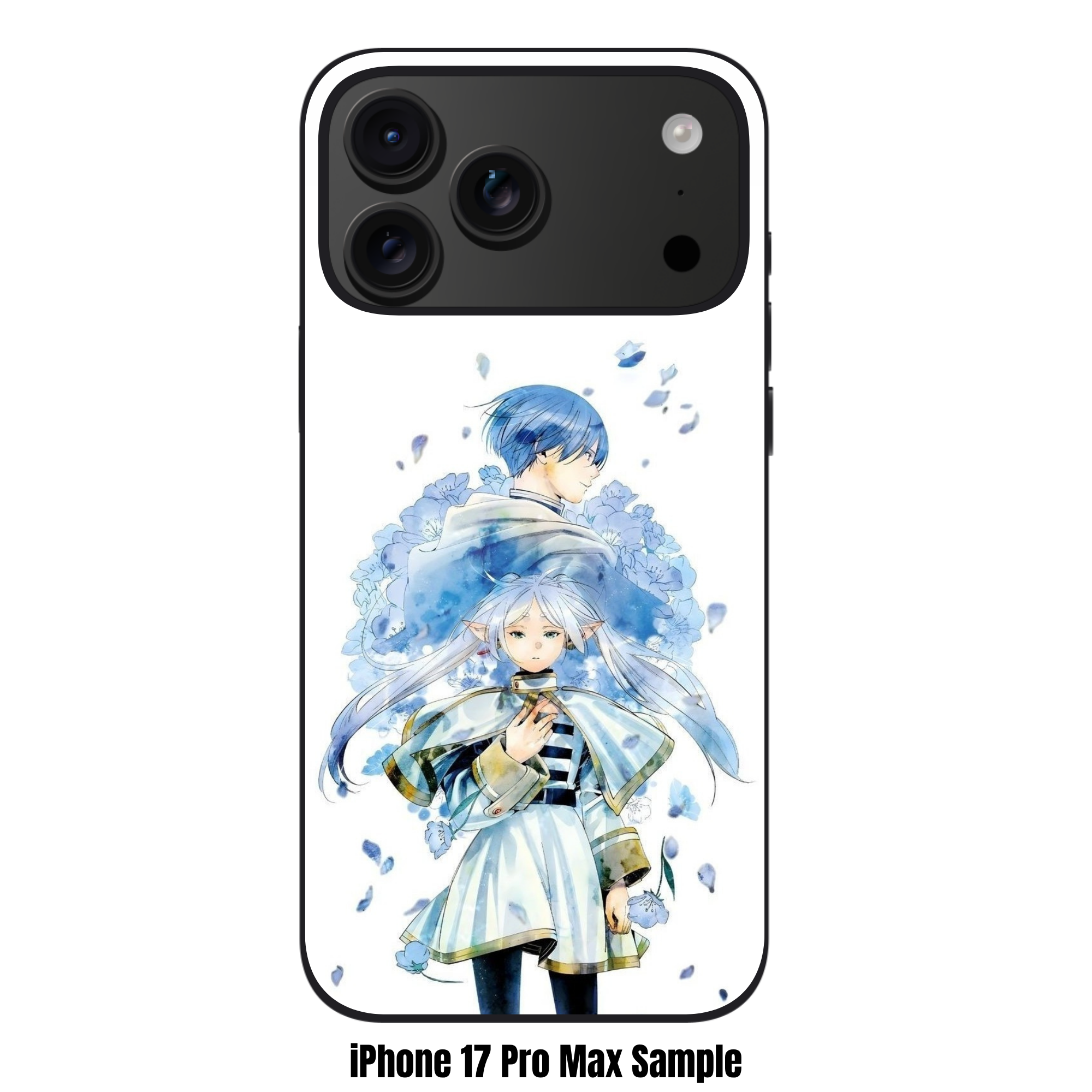 Frieren Beyond Journeys End Phone Case For iPhone Samsung Galaxy Pixel - Frieren And Himmel In Watercolor Style On White Background