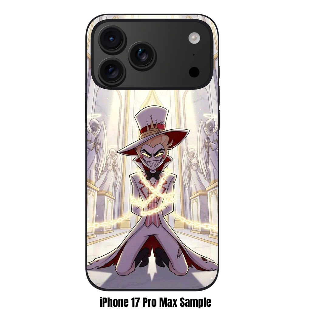 Hazbin Hotel Lucifer Phone Case For iPhone Samsung Galaxy Pixel - Lucifer Morningstar Bound By Holy Chains In Heaven Poster