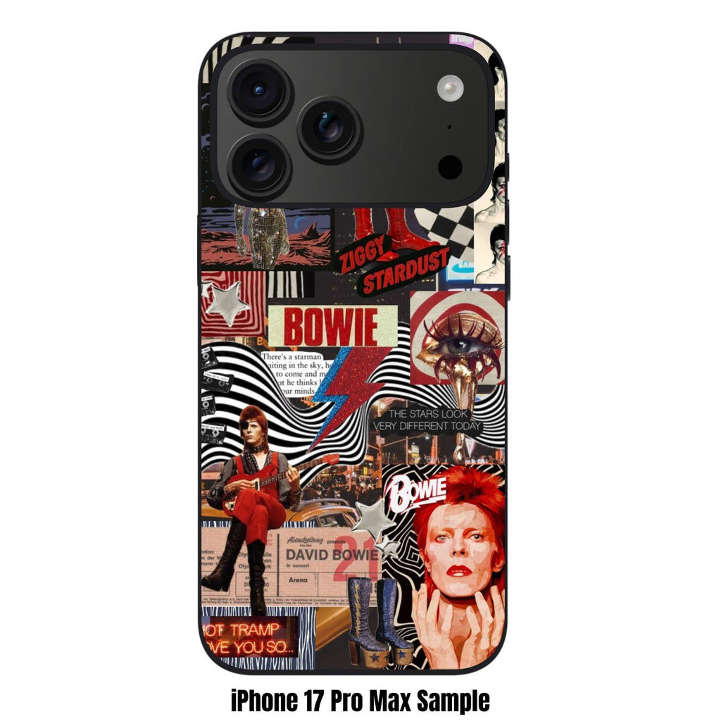 David Bowie Phone Case For iPhone Samsung Galaxy Pixel - David Bowie Retro Pop Art Collage Wall Poster