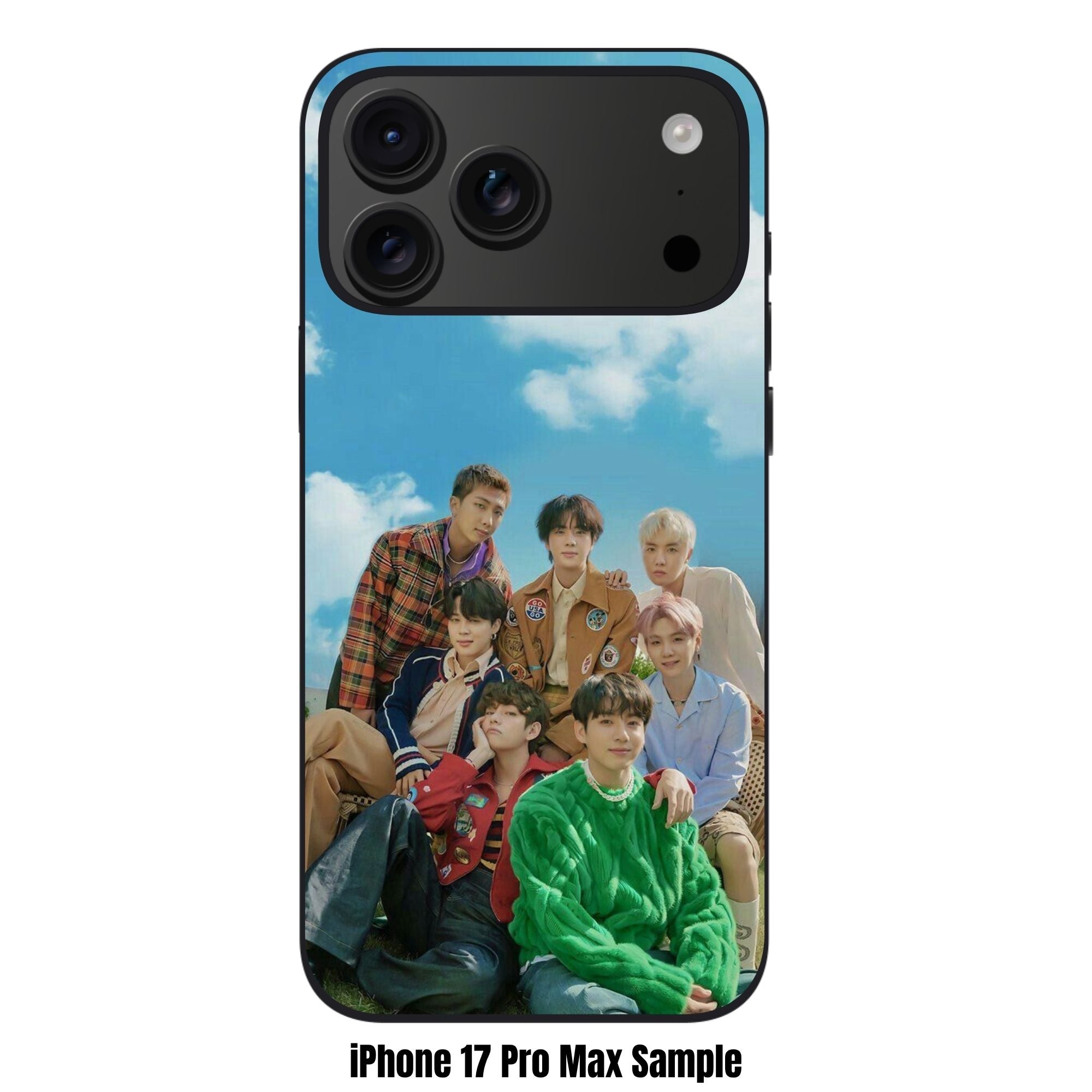 BTS Phone Case For iPhone Samsung Galaxy Pixel - BTS Members Under Bright Blue Sky