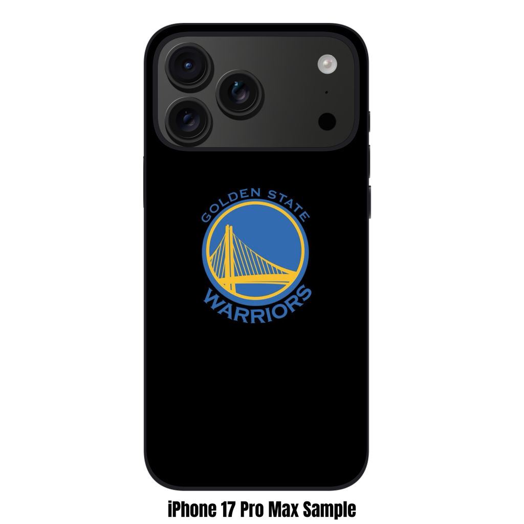 NBA Golden State Warriors Phone Case For iPhone Samsung Galaxy Pixel - Golden State Warriors Logo On Black Background