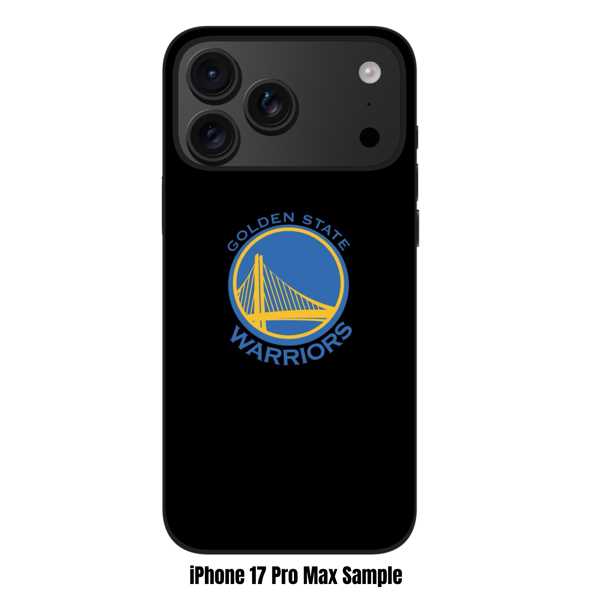 NBA Golden State Warriors Phone Case For iPhone Samsung Galaxy Pixel - Golden State Warriors Logo On Black Background