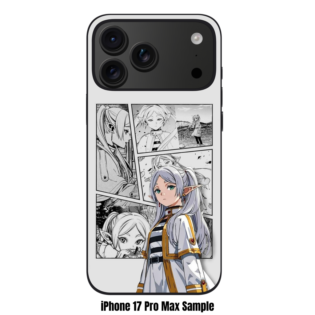 Frieren Beyond Journeys End Frieren Phone Case For iPhone Samsung Galaxy Pixel - Frieren Manga Panel Collage On Grey Background