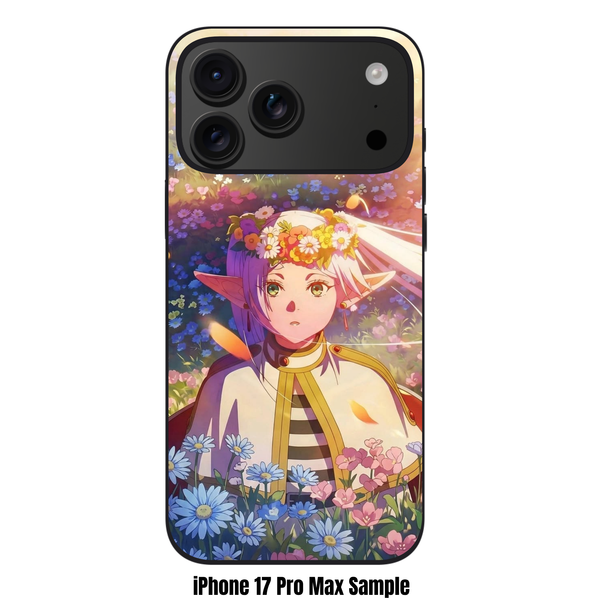 Frieren Beyond Journeys End Frieren Phone Case For iPhone Samsung Galaxy Pixel - Frieren In Field Of Colorful Flowers