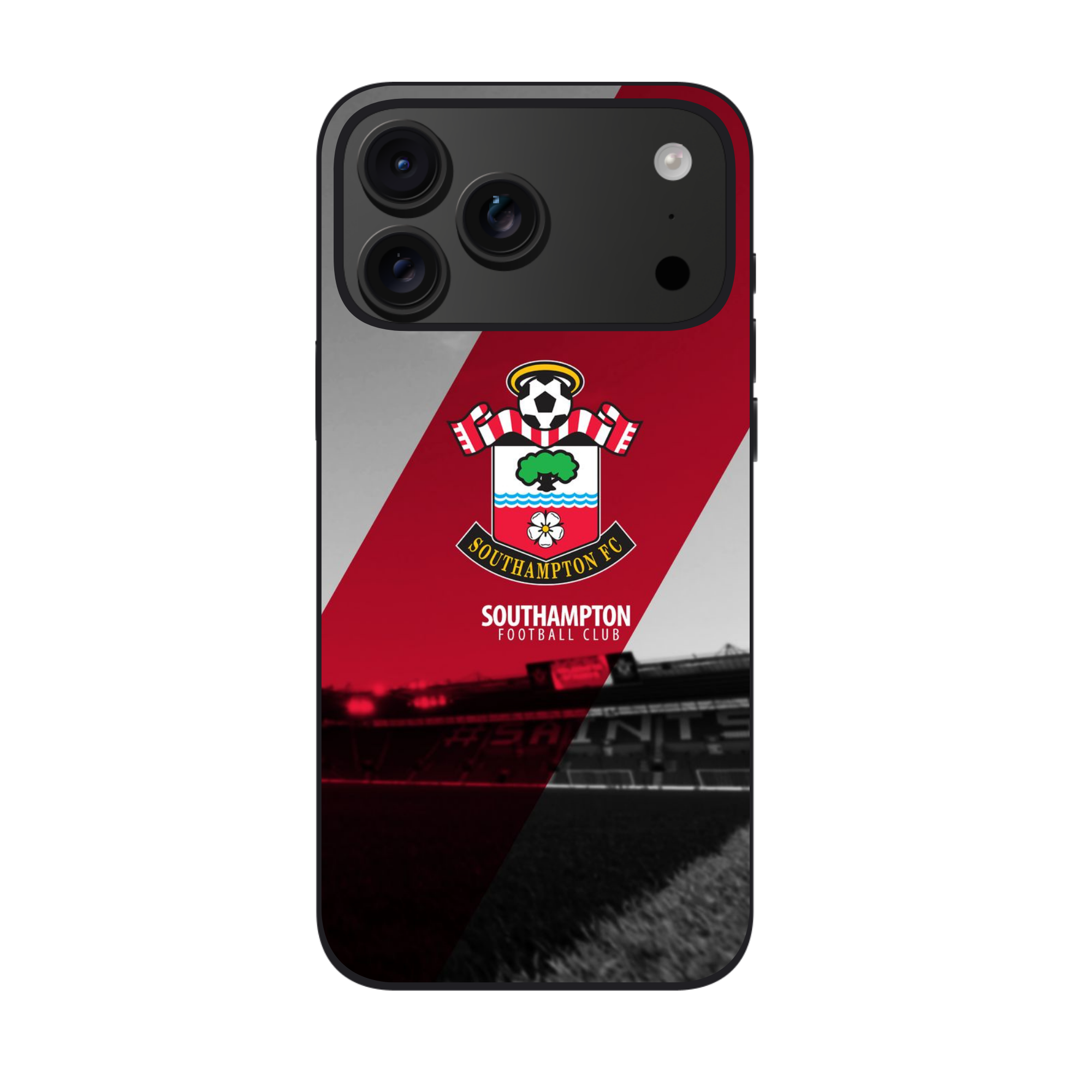 Southampton FC Phone Case For iPhone Samsung Galaxy Pixel - Southampton FC Crest On Stadium Background