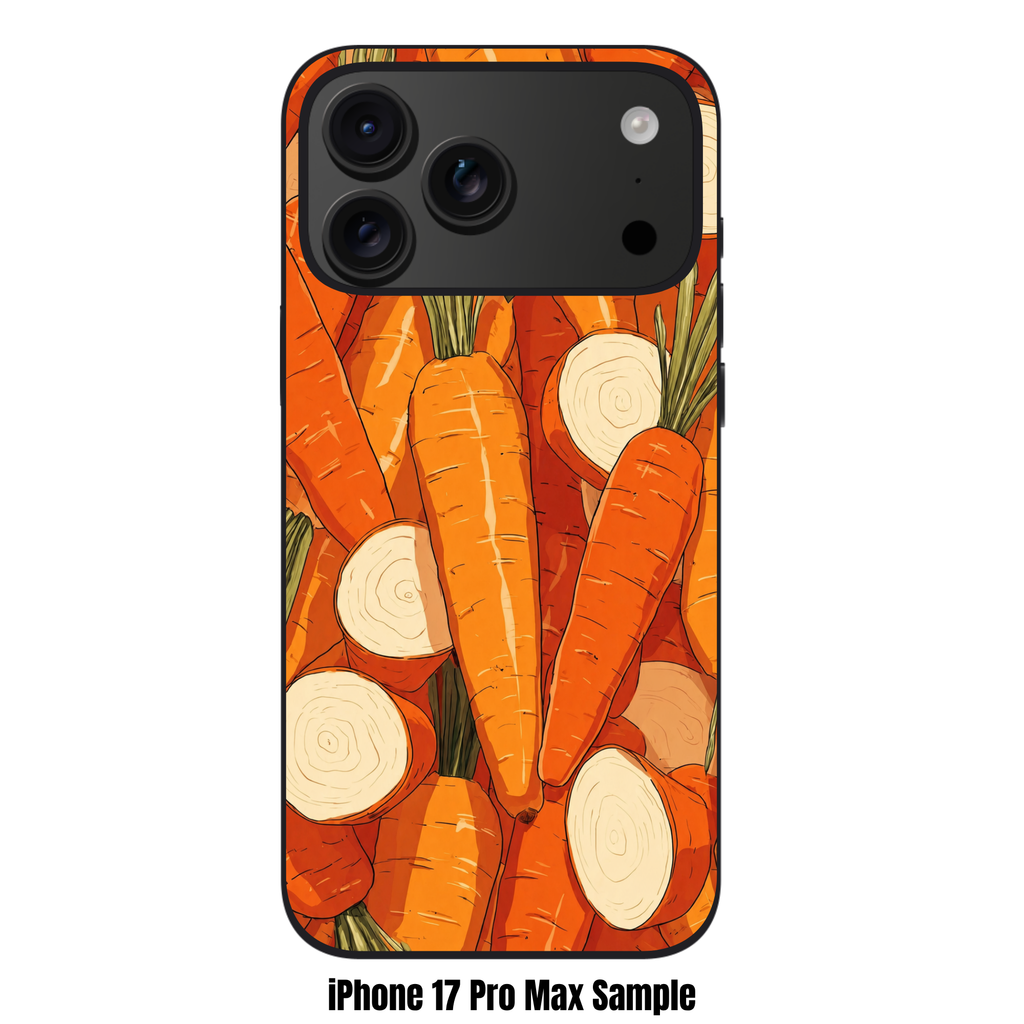 Carrot Pattern Phone Case For iPhone Samsung Galaxy Pixel - Comic Style Carrot Packed Pattern