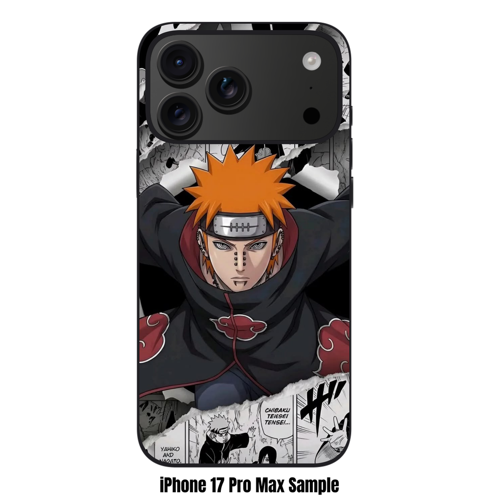 Naruto Pain Phone Case For iPhone Samsung Galaxy Pixel - Pain Deva Path Breaking Through Manga Collage Poster