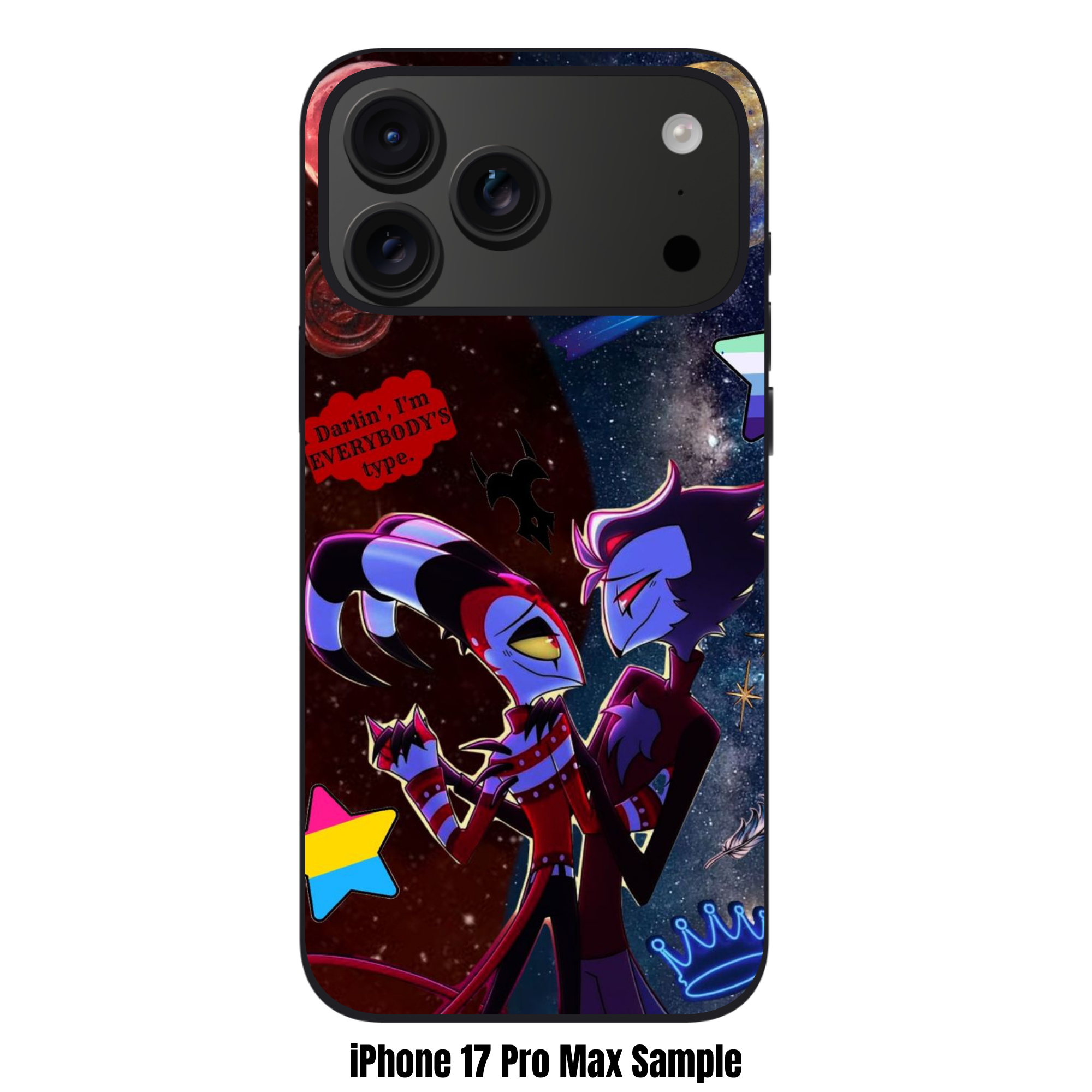 Helluva Boss Phone Case For iPhone Samsung Galaxy Pixel - Blitz And Stolas Everybody's Type Poster Art