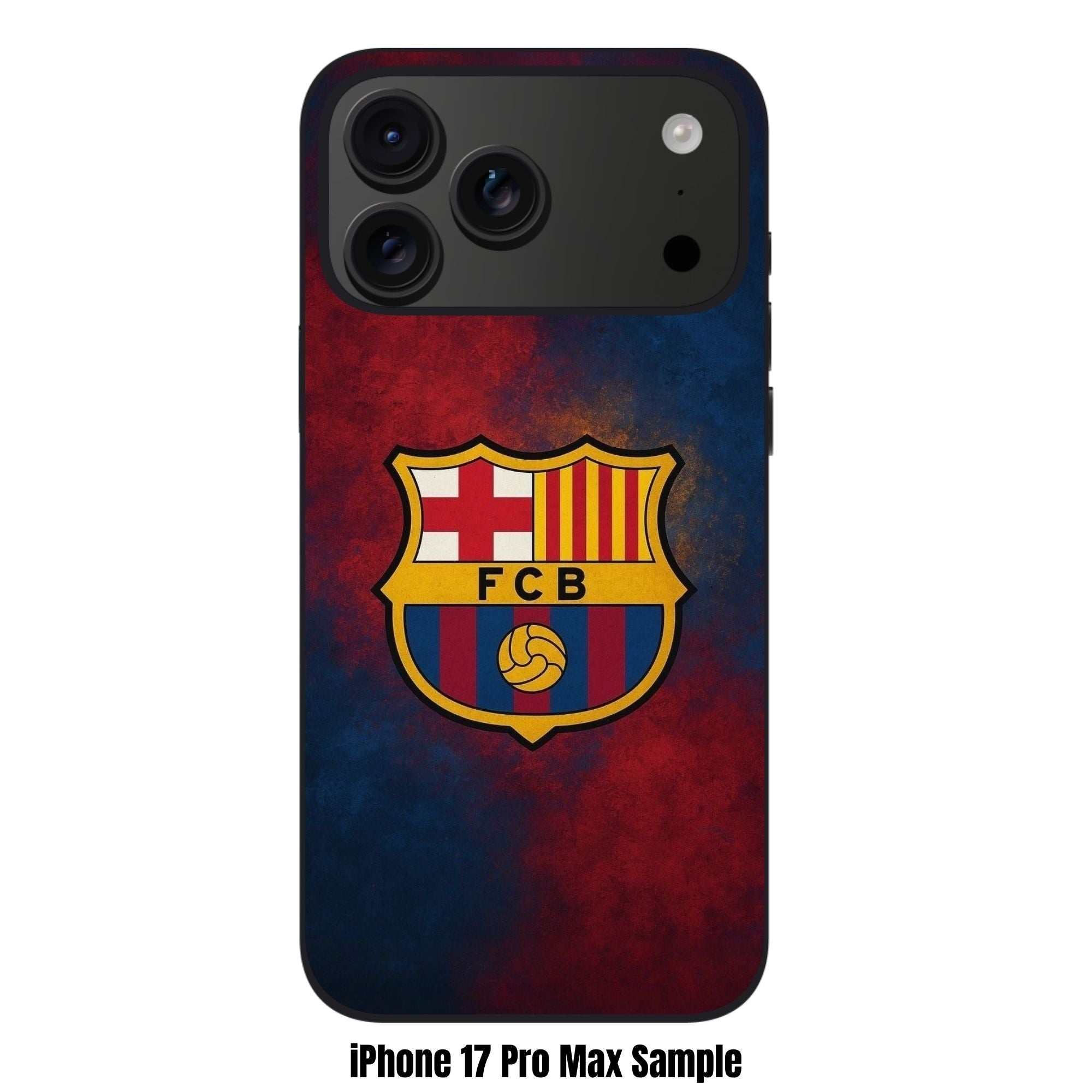 FC Barcelona Phone Case For iPhone Samsung Galaxy Pixel - FC Barcelona Crest On Smoke Textured Blaugrana Background