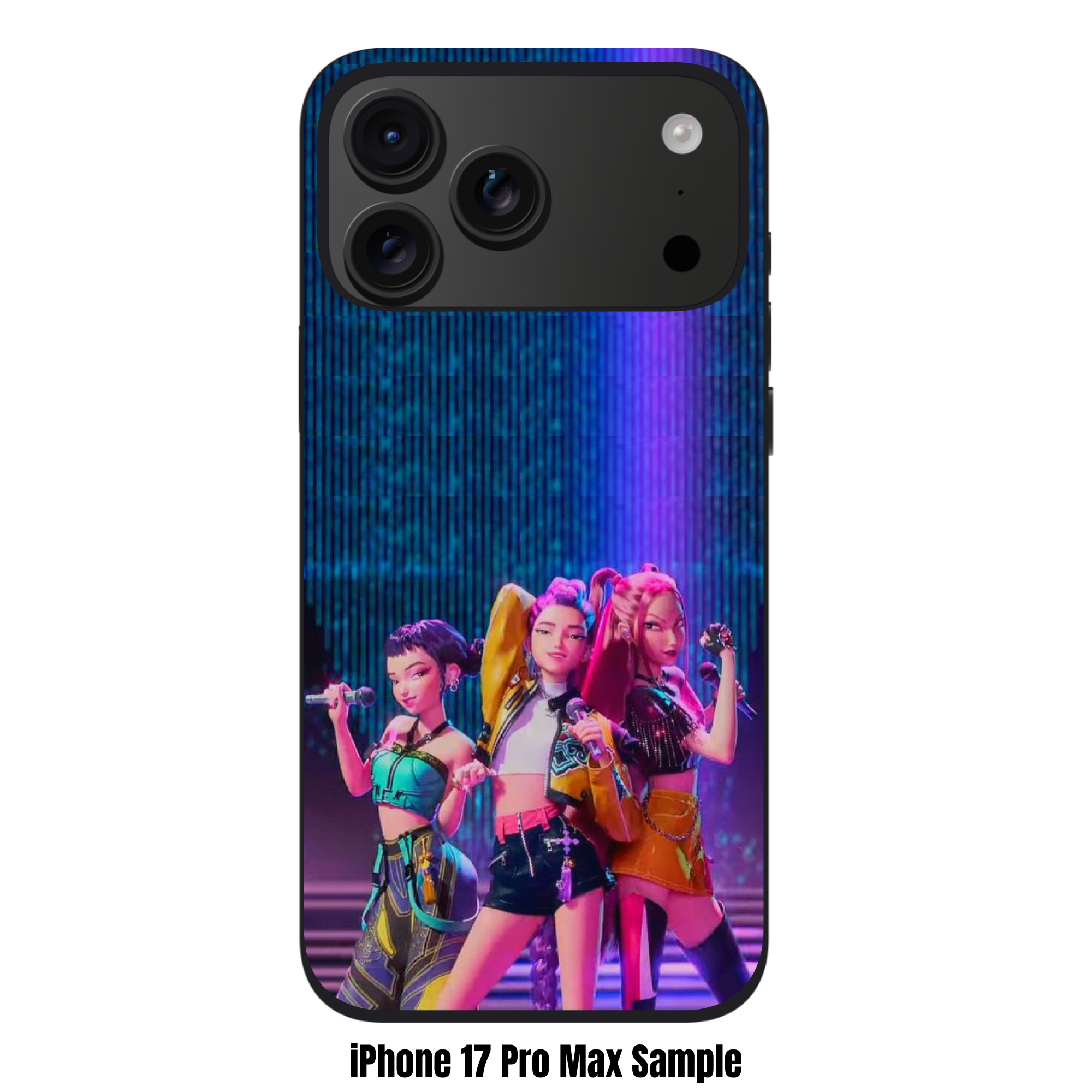 KPop Demon Hunters Phone Case For iPhone Samsung Galaxy Pixel - HUNTRIX On Stage Neon Performance Poster