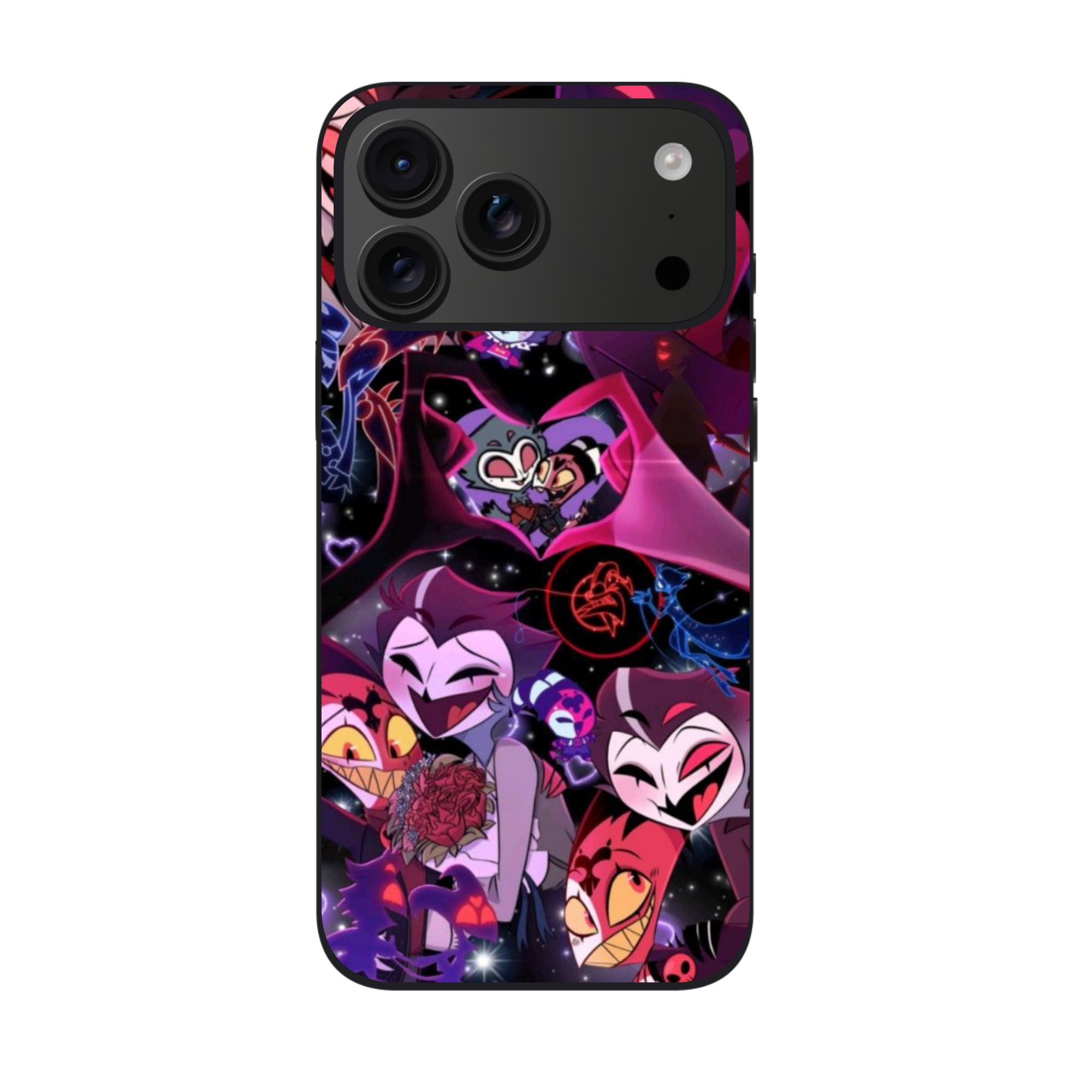 Helluva Boss Phone Case For iPhone Samsung Galaxy Pixel - Blitz And Stolas Heart Collage