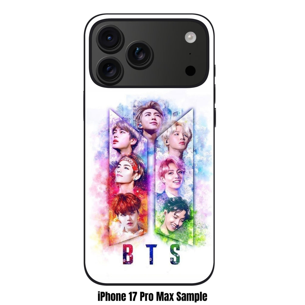 BTS Phone Case For iPhone Samsung Galaxy Pixel - BTS Watercolor Collage On White Background