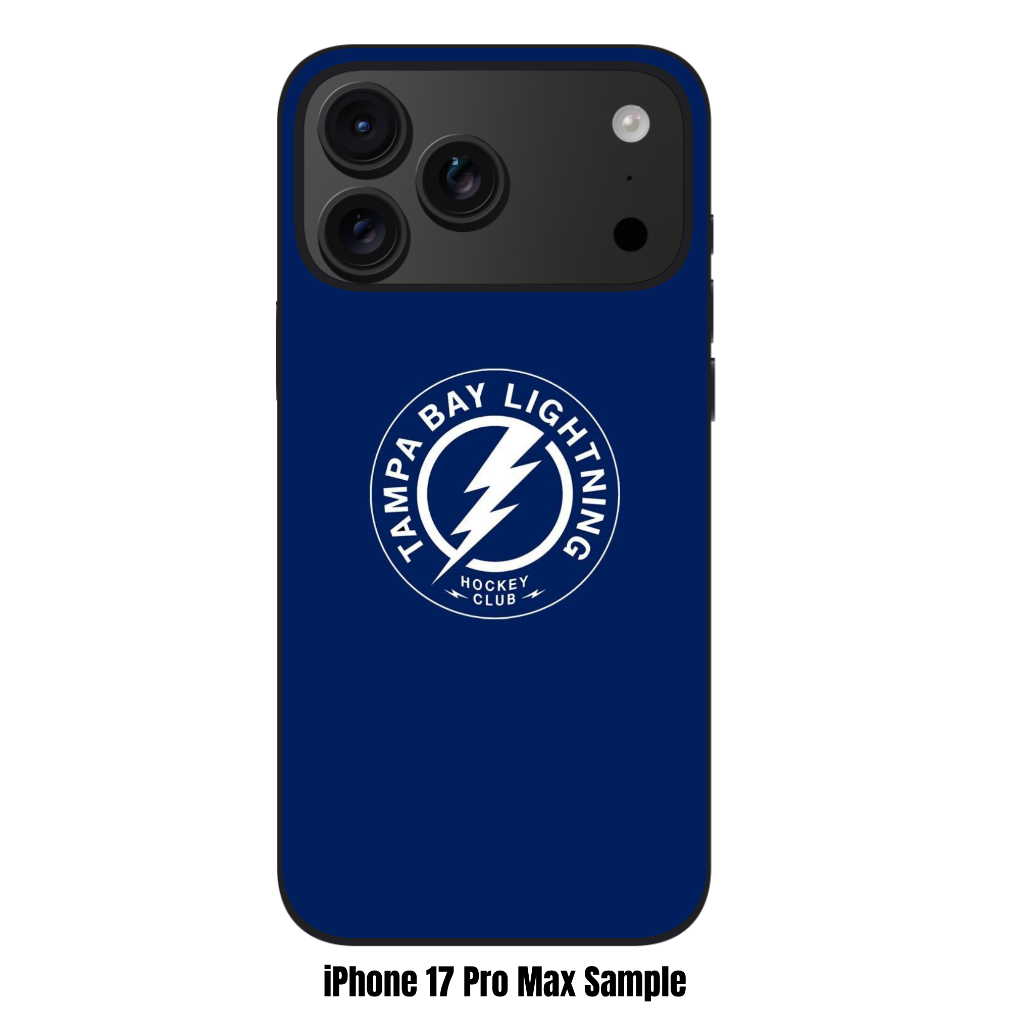 NHL Tampa Bay Lightning Phone Case For iPhone Samsung Galaxy Pixel - Tampa Bay Lightning Roundel Logo On Navy Blue Background