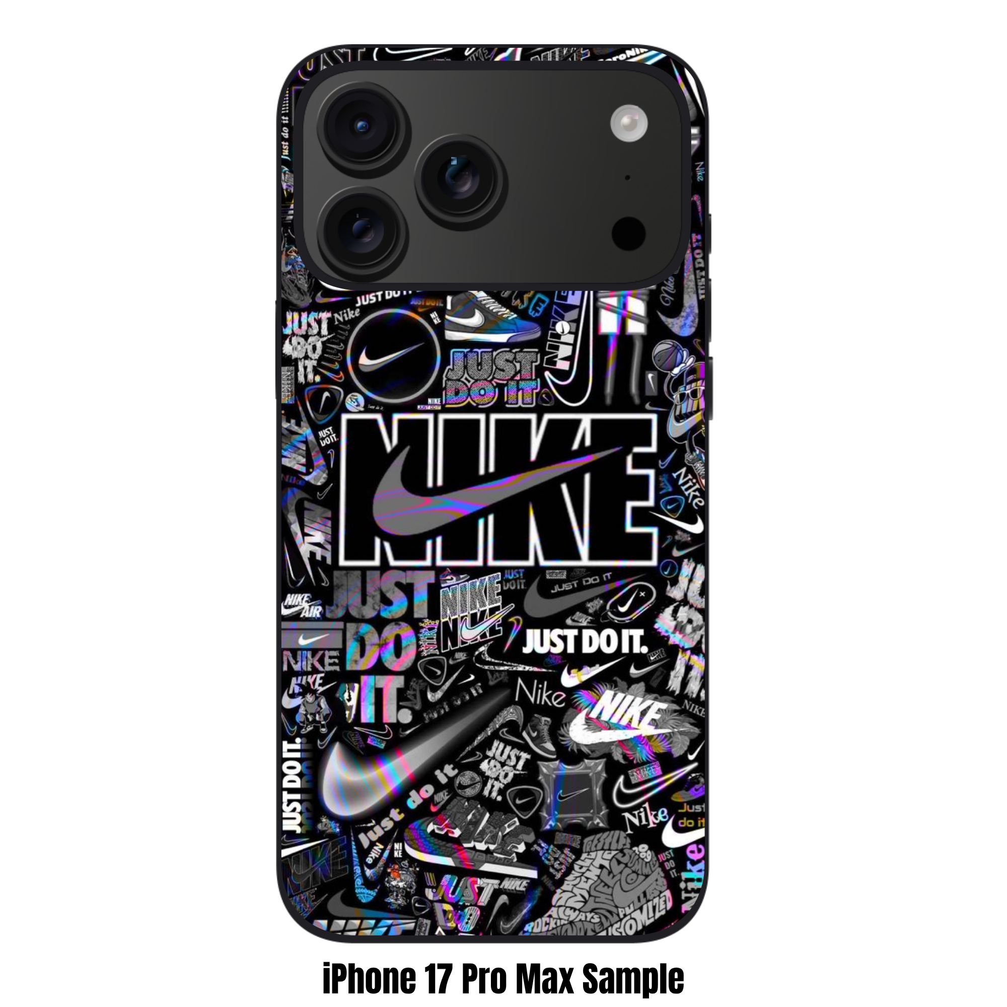 Nike Phone Case For iPhone Samsung Galaxy Pixel - Nike Graffiti Collage Black And White Art