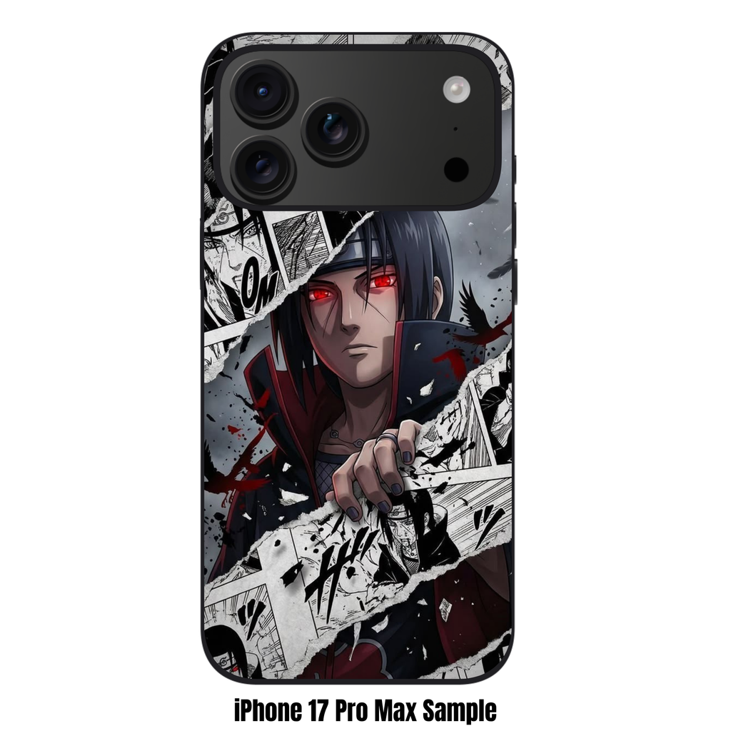 Naruto Itachi Phone Case For iPhone Samsung Galaxy Pixel - Itachi Uchiha Breaking Through Manga Collage Poster