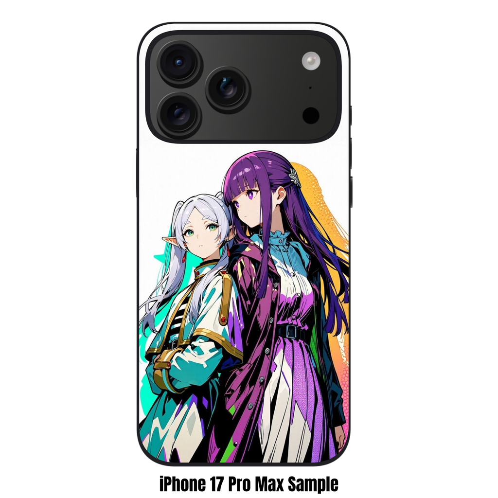 Frieren Beyond Journeys End Phone Case For iPhone Samsung Galaxy Pixel - Frieren And Fern Back To Back On White Background