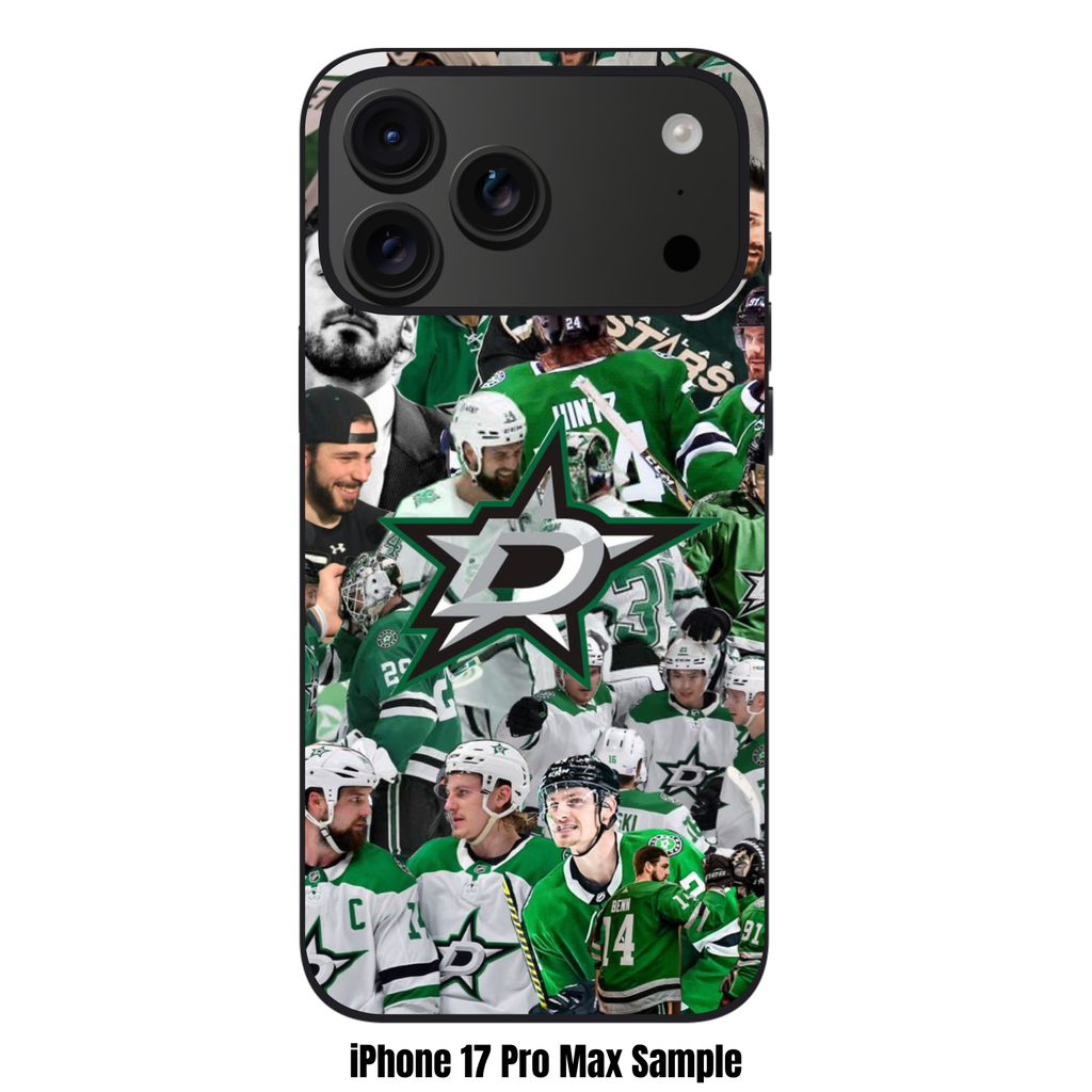 NHL Dallas Stars Phone Case For iPhone Samsung Galaxy Pixel - Dallas Stars Logo And Team Collage